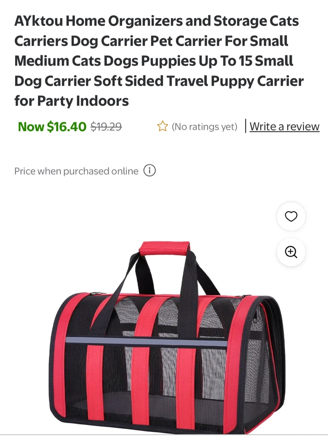 AYKtou Pet Carrier - Small/Medium image indicator(2)