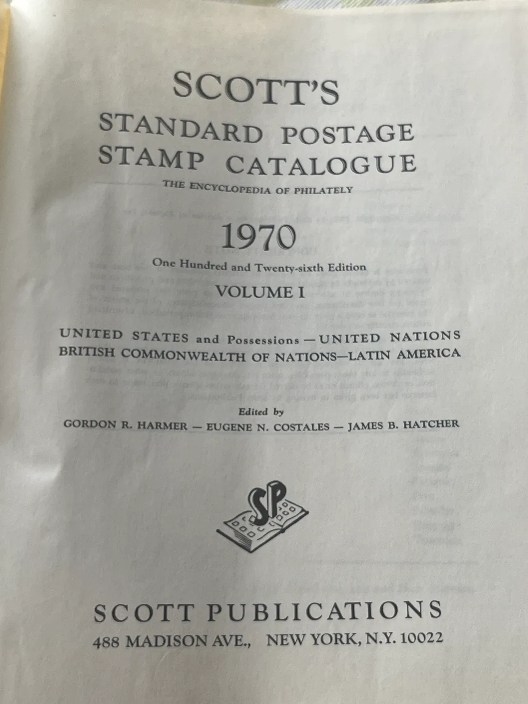 Scott's Standard Postage Stamp Catalogue 1970 Vol. I image indicator(2)