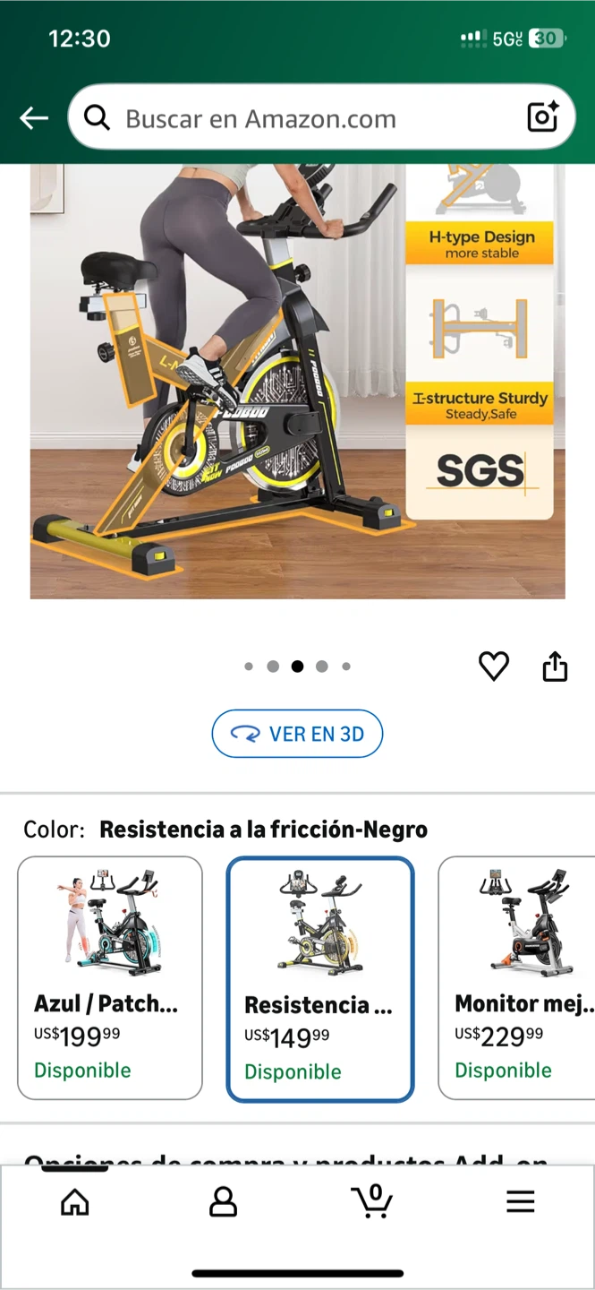 Pooboo L-Now Indoor Exercise Bike - Black/Yellow - photo 2