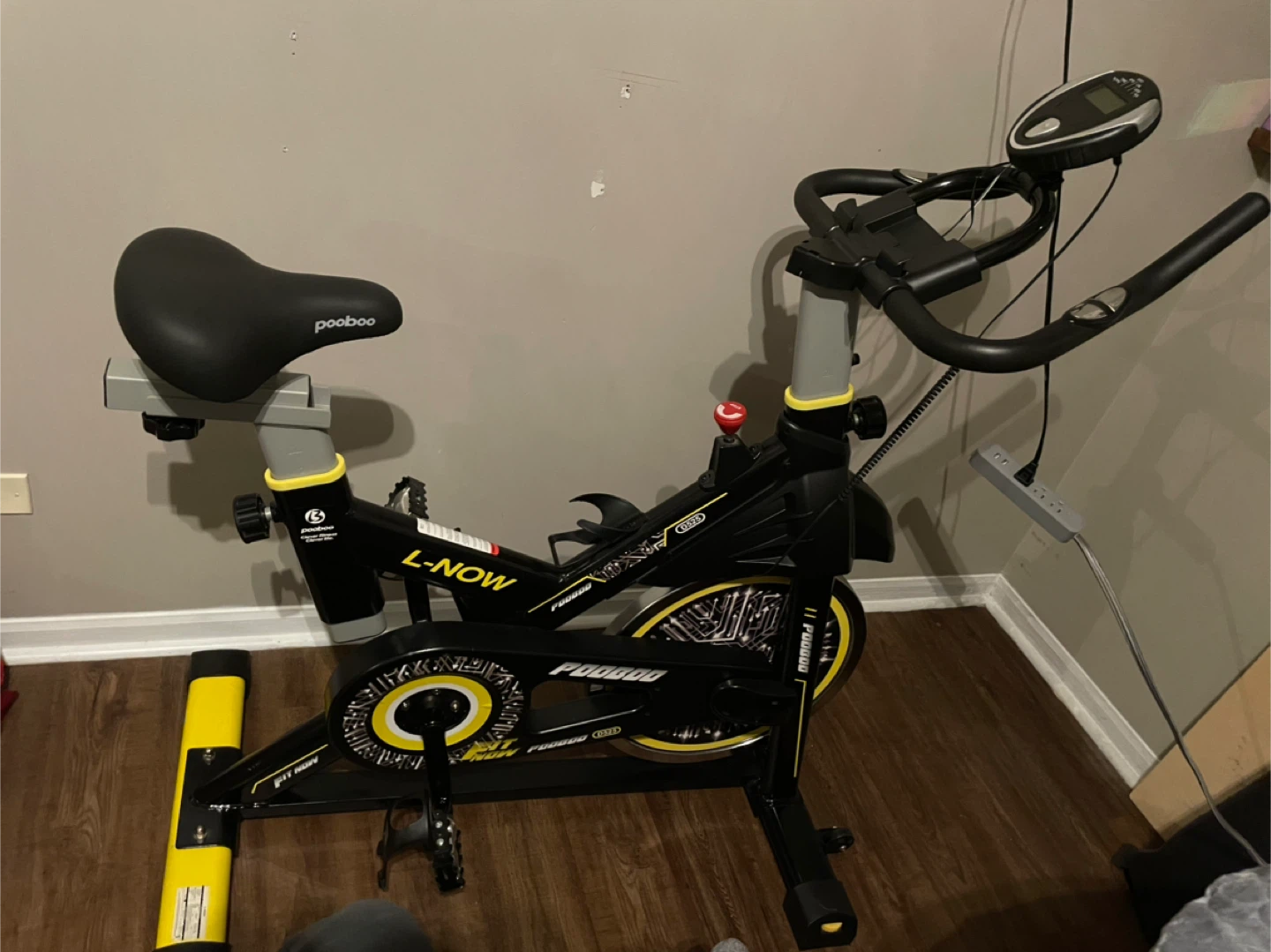 Pooboo L-Now Indoor Exercise Bike - Black/Yellow - photo 3