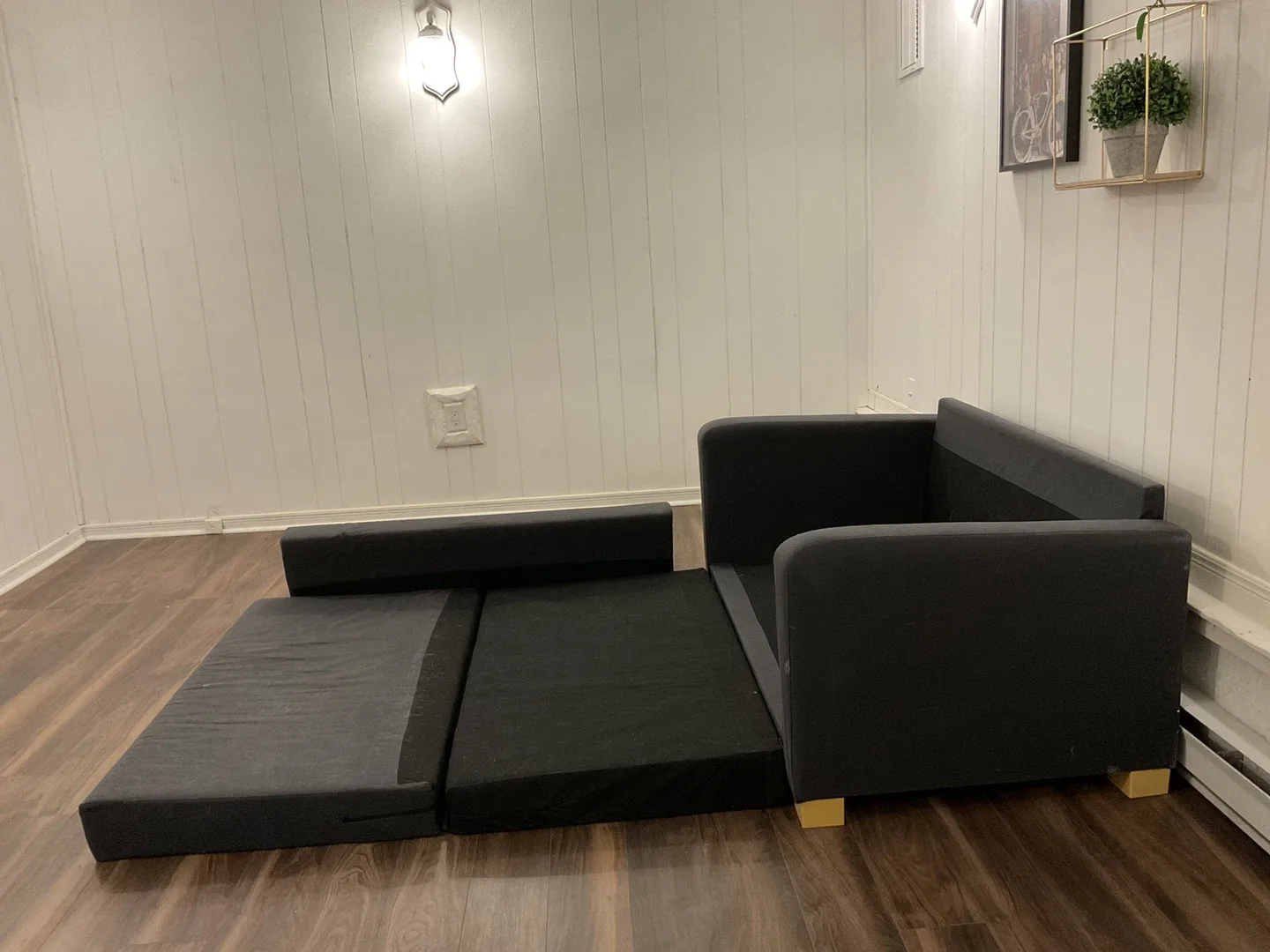 IKEA Lycksele Lövås Sofa Bed - Dark Grey image indicator(2)