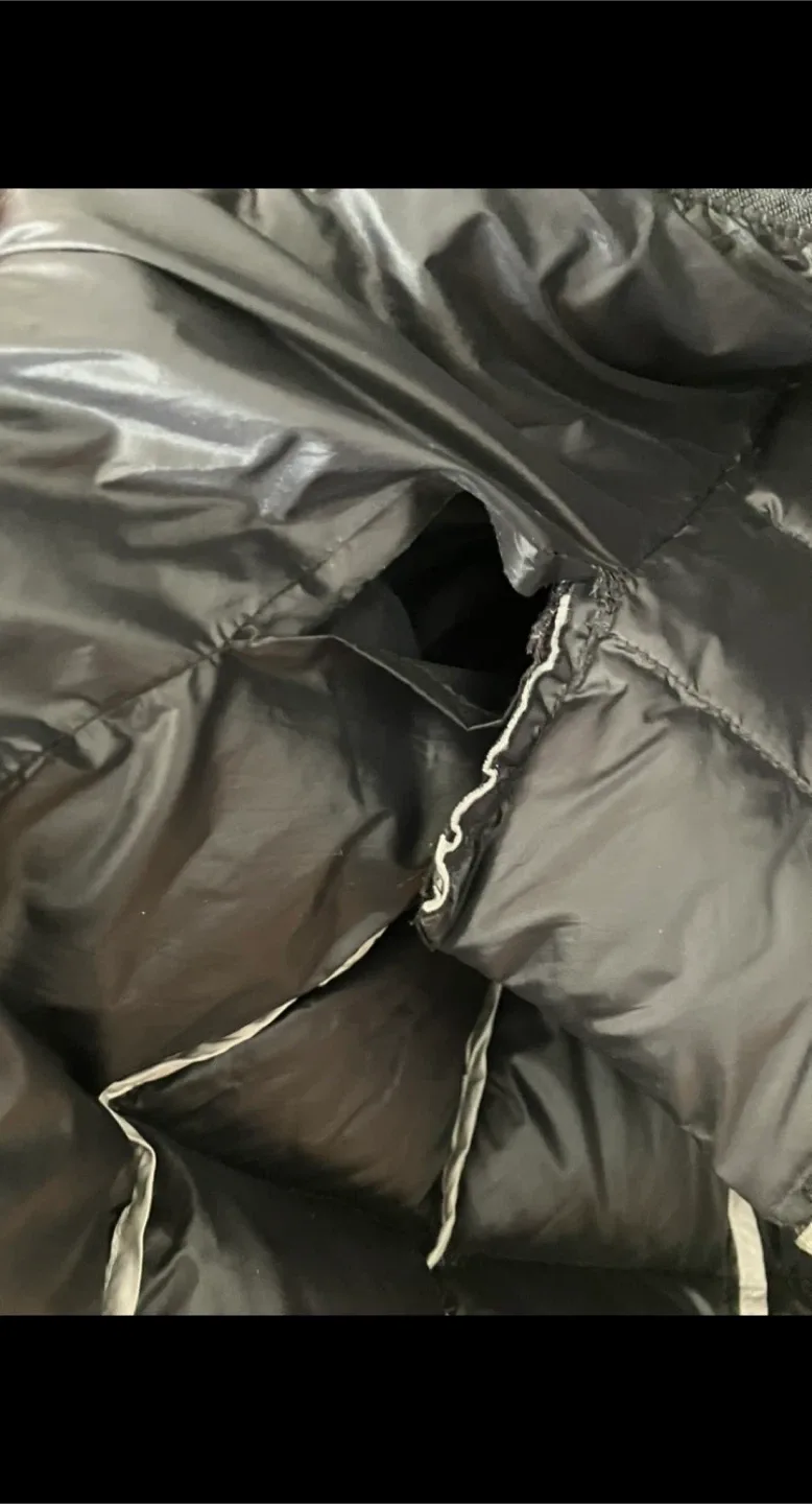 Women’s Calvin Klein Black Down🪶Coat, M-Needs Couple🪡🧵Repairs🖤🧥 image indicator(8)