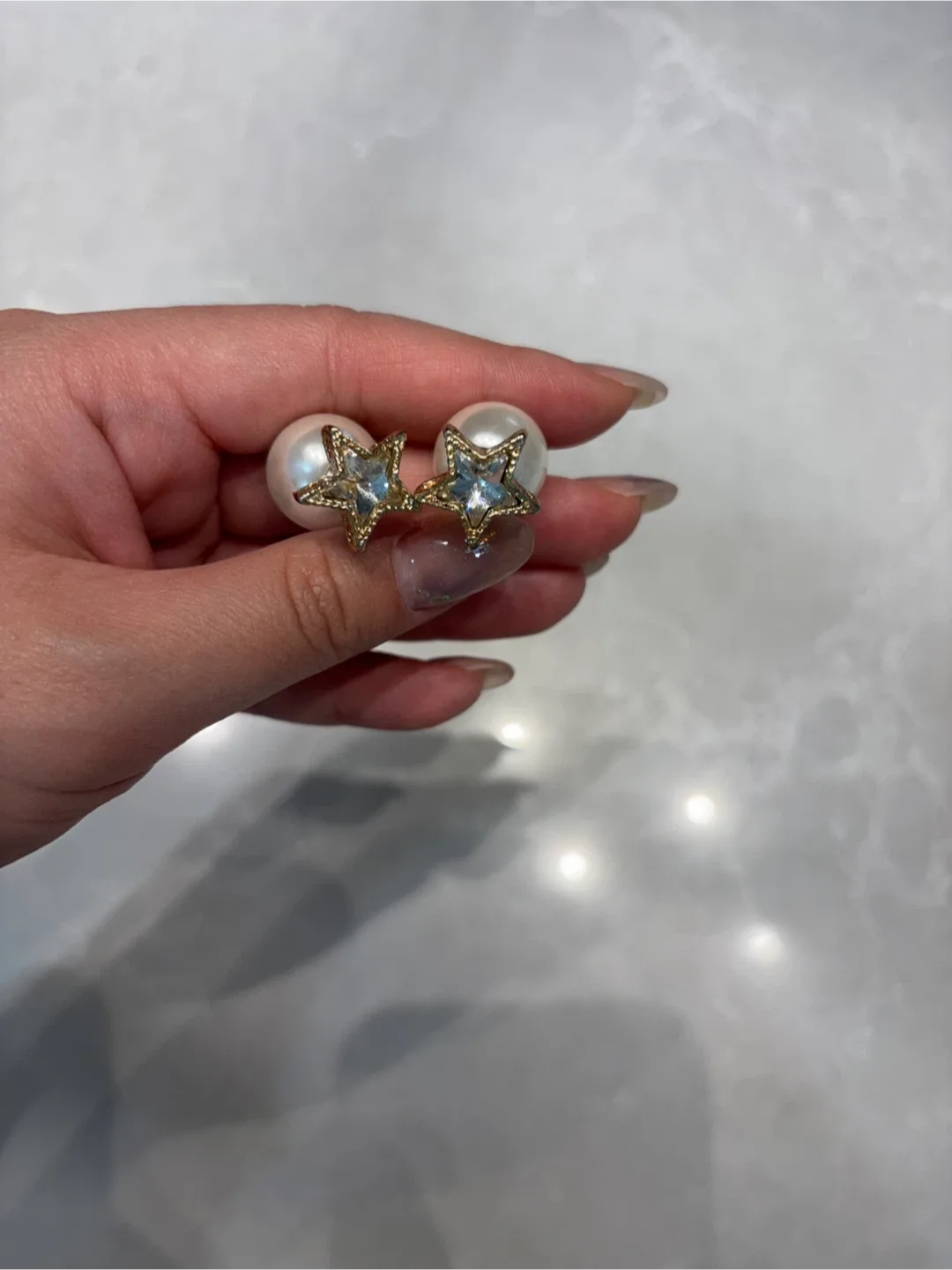 Pearl Star Earrings thumbnail