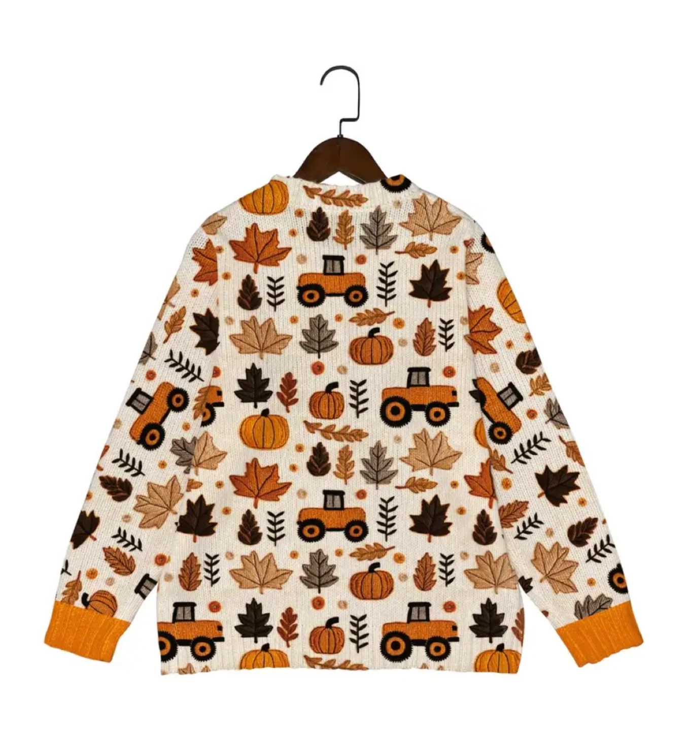 Fall Leaves & Tractor Cardigan - photo 2