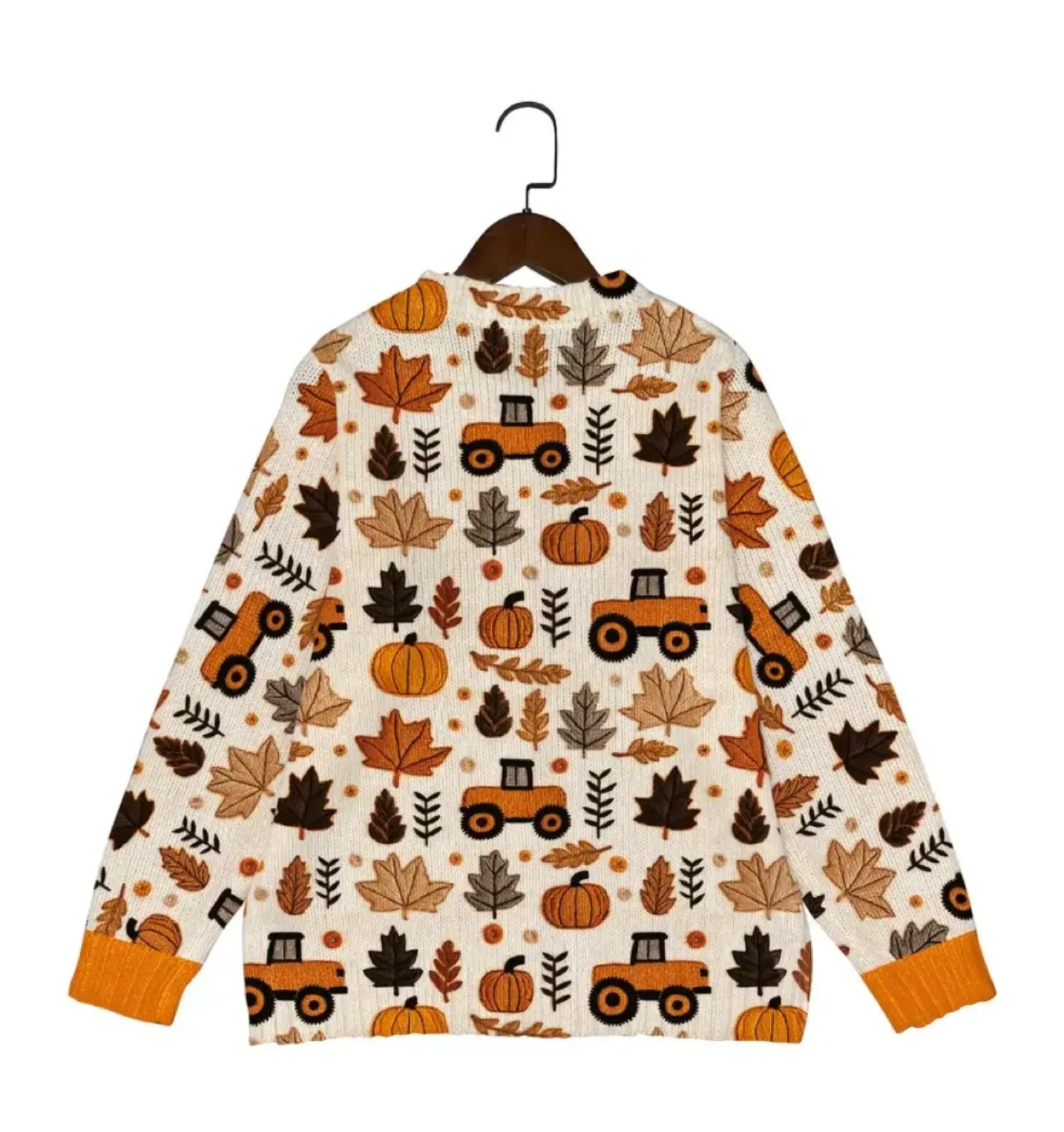 Fall Leaves & Tractor Cardigan image indicator(2)