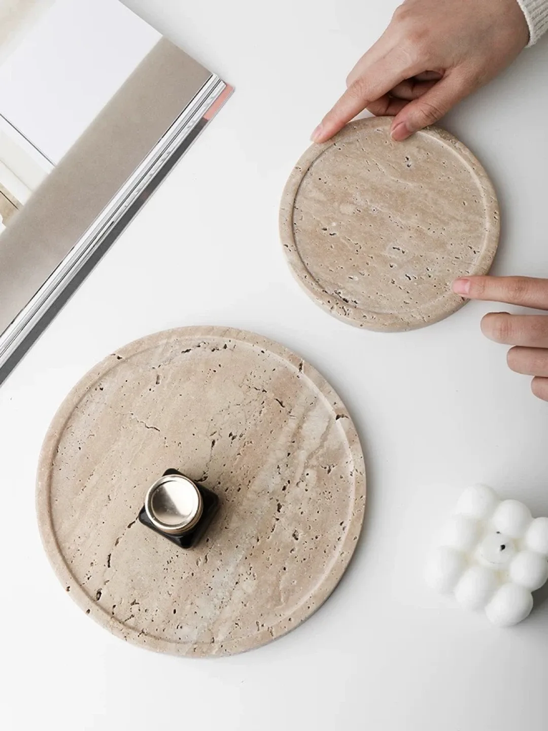 Kinfolk Travertine Stone Tray image indicator(2)