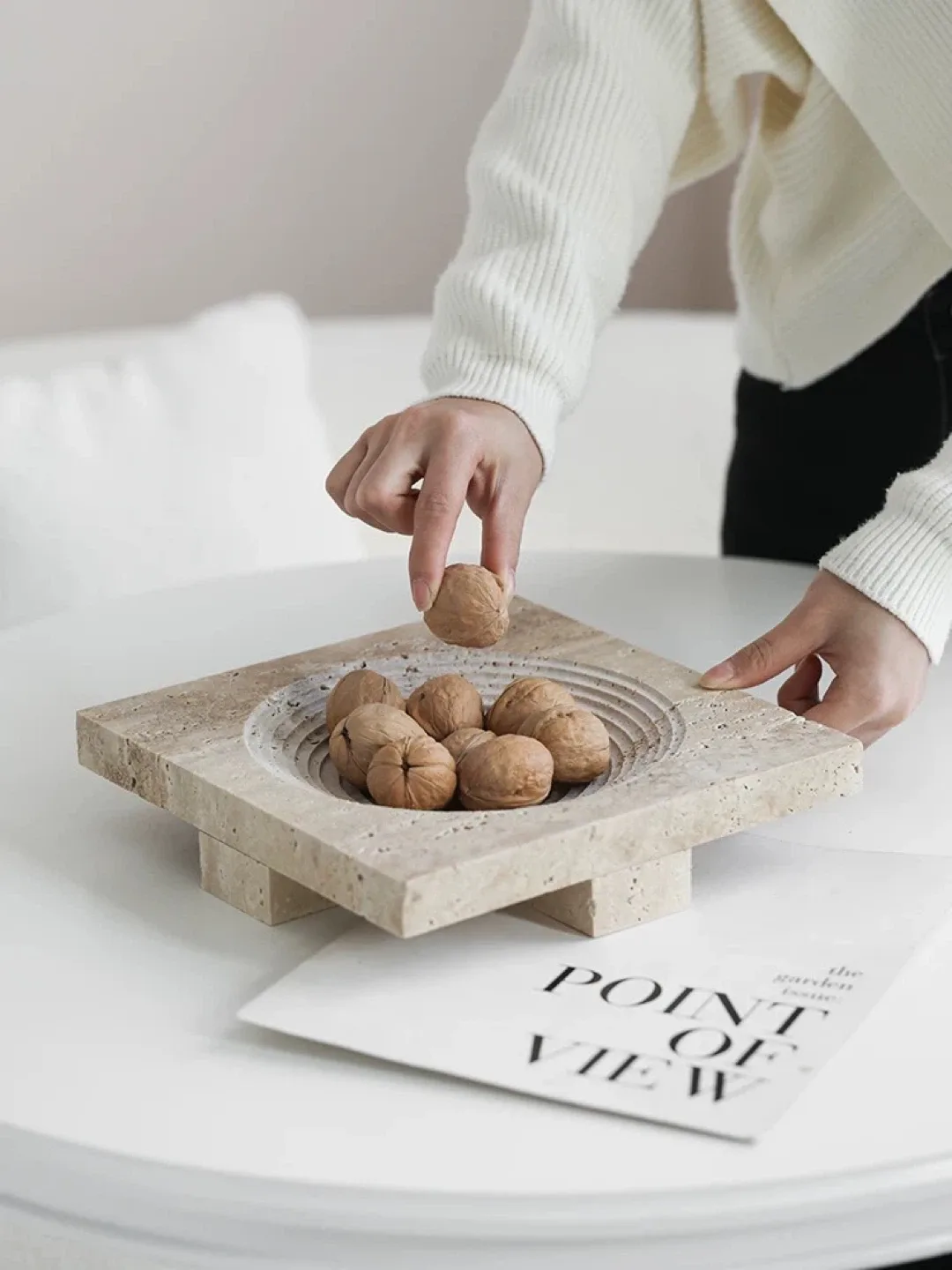 Kinfolk Travertine Stone Tray image indicator(4)