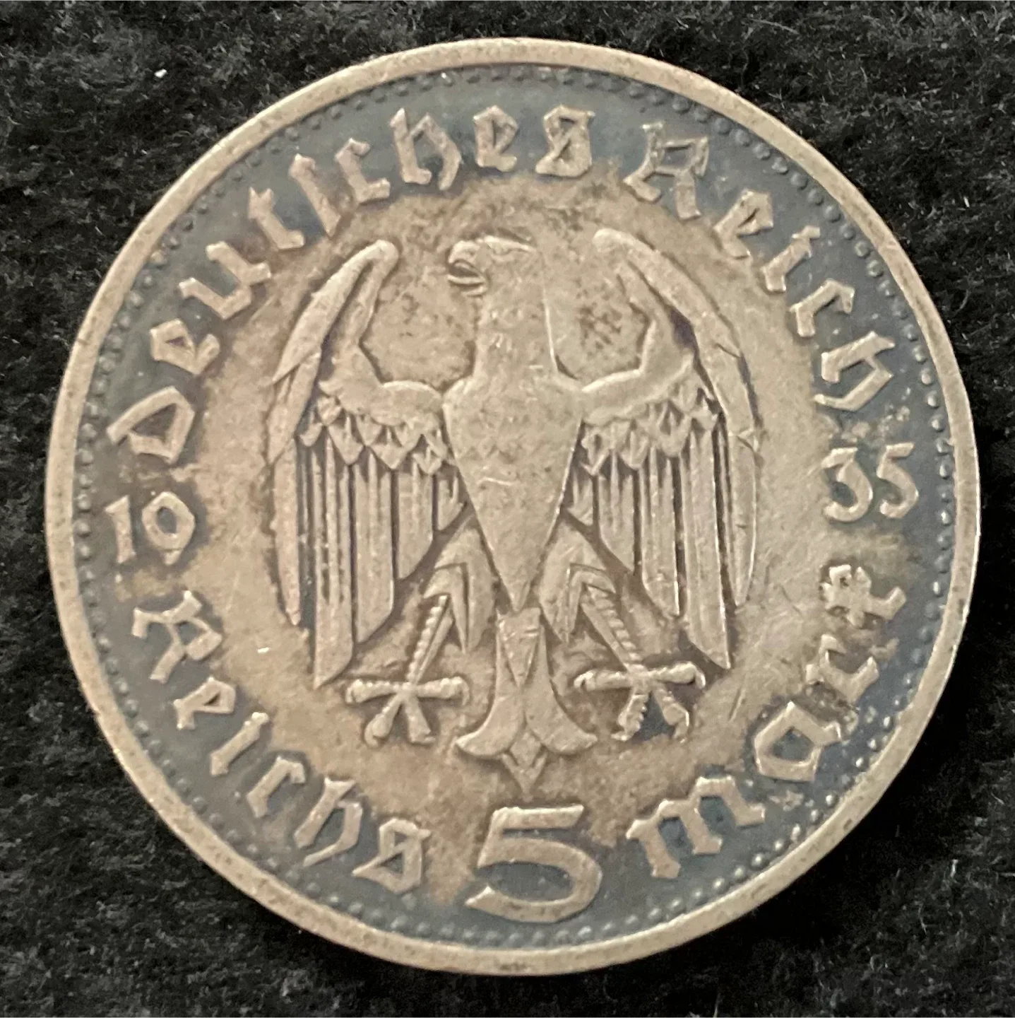 1935 Five Reichsmark Coin from Germany image indicator(3)