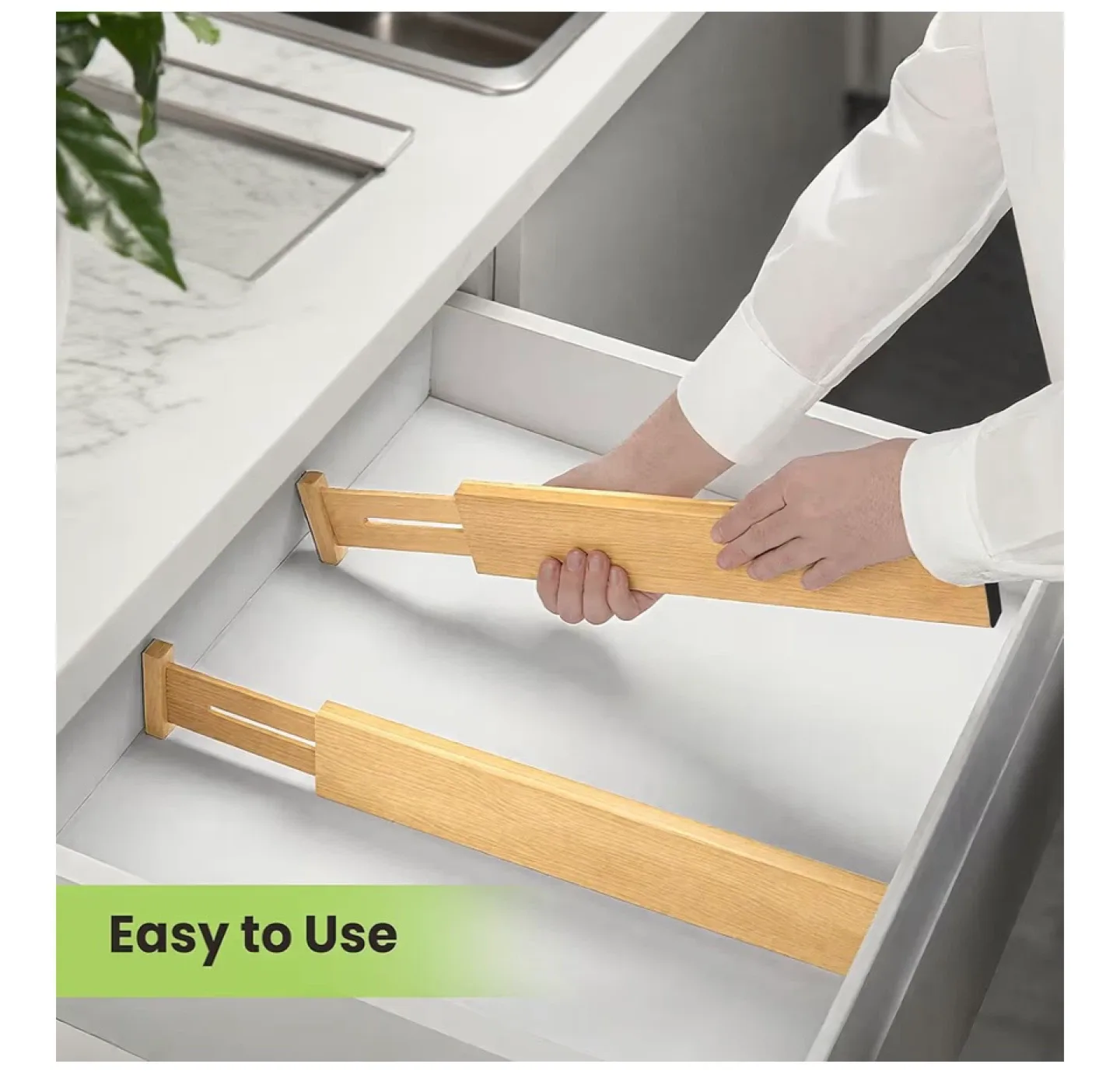 Bamboo Adjustable Drawer Dividers - New image indicator(5)