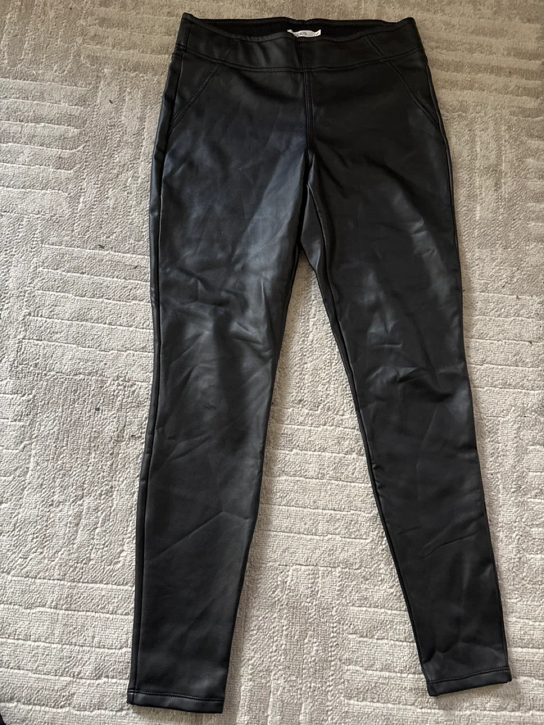 Rickis Black Faux Leather Leggings - Size Small
