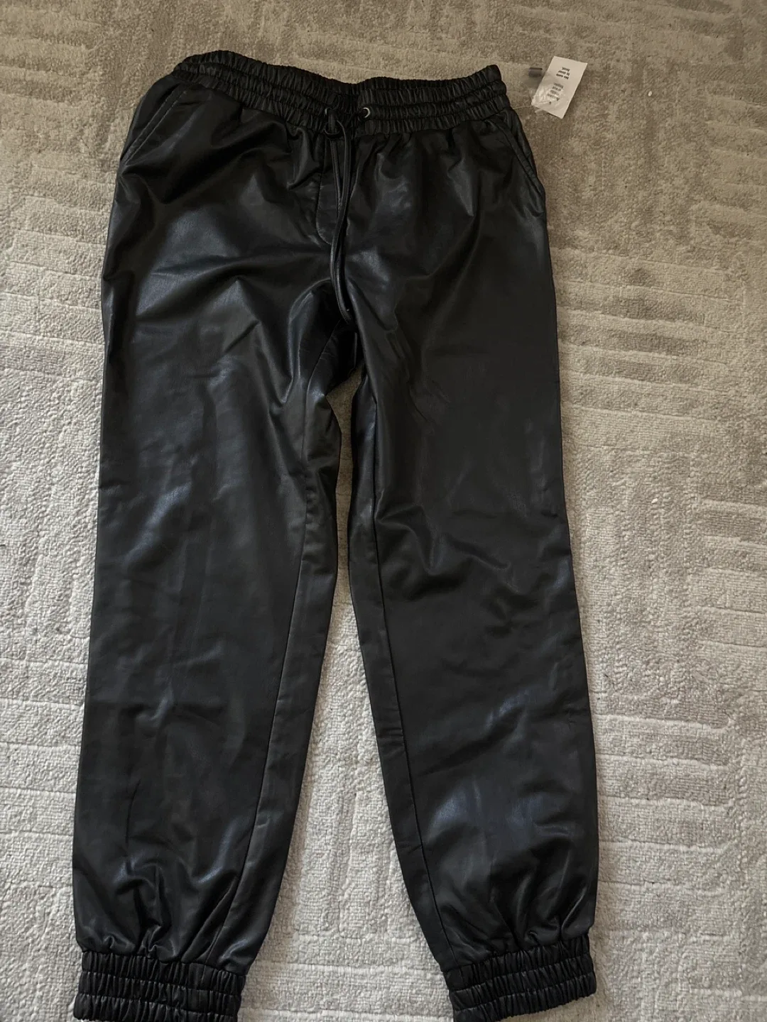 Cleo Faux Leather Joggers - Size S