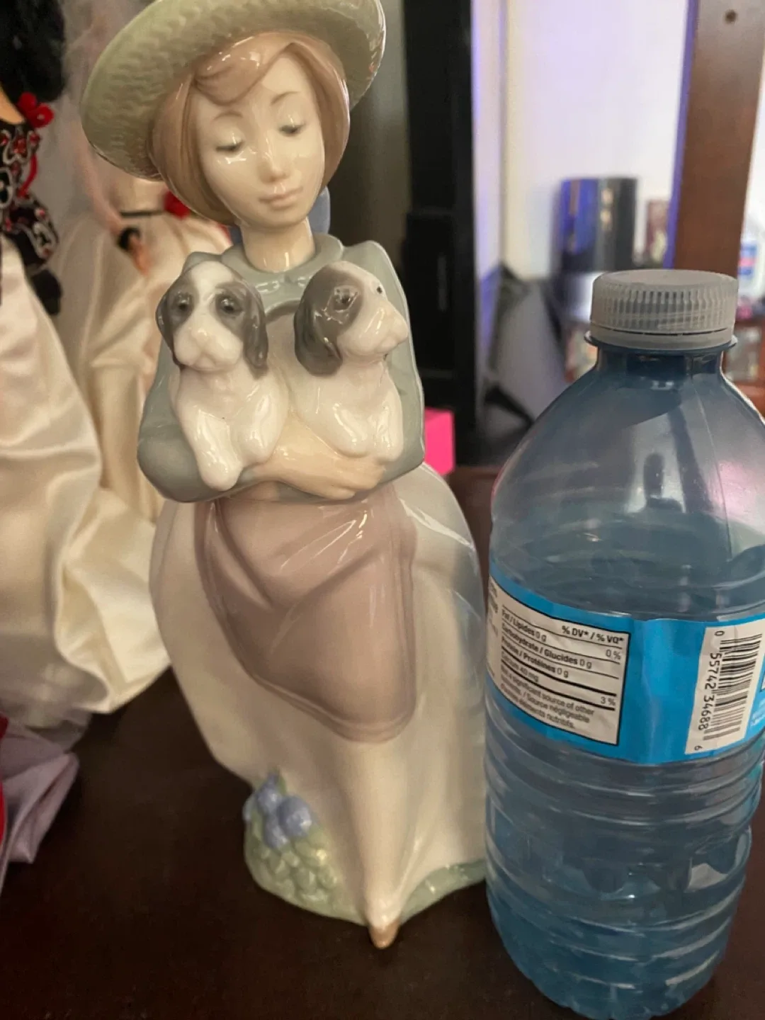 Vintage NAO Lladro Figurine - Girl with Puppies image indicator(2)