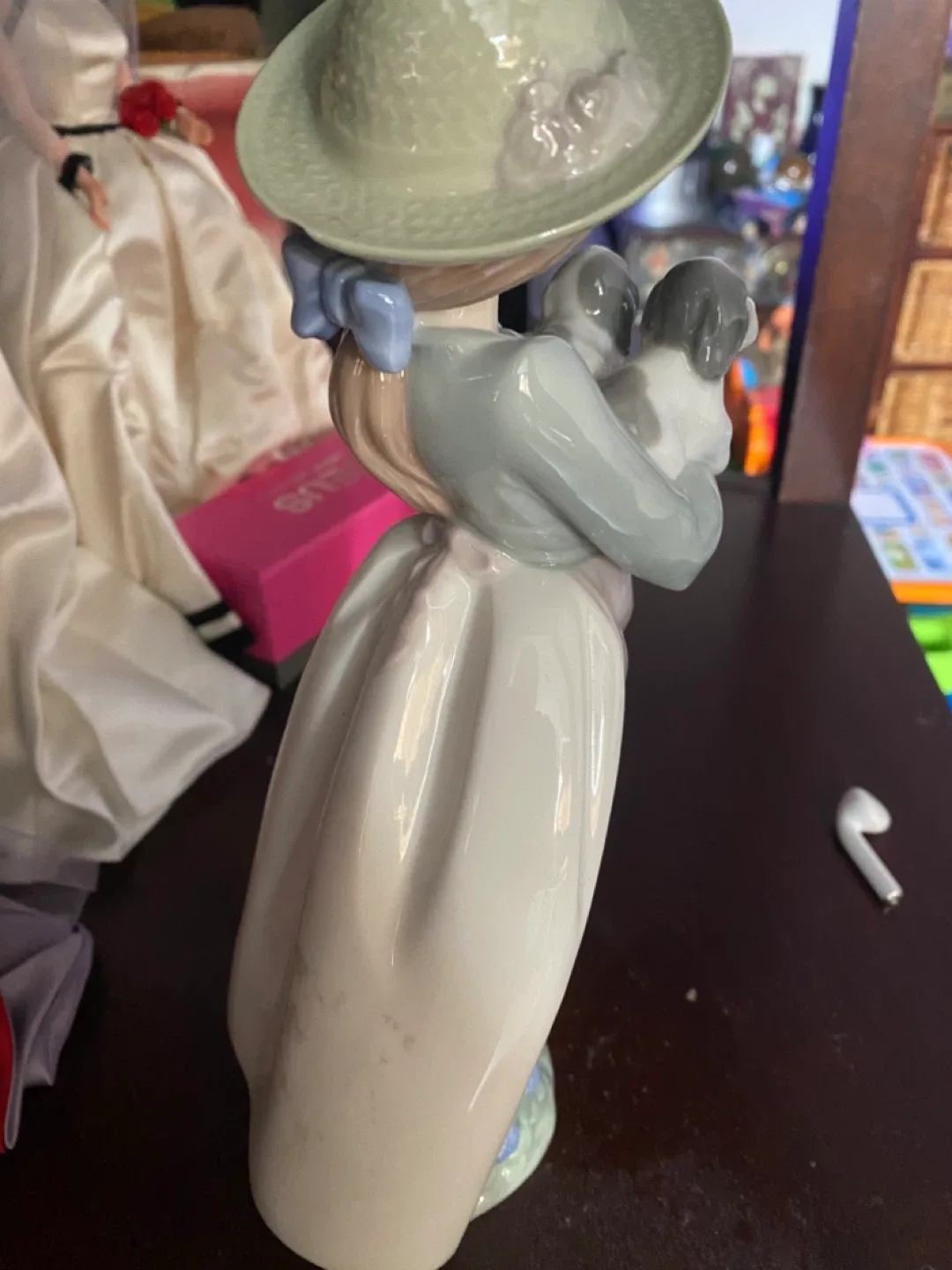 Vintage NAO Lladro Figurine - Girl with Puppies image indicator(3)