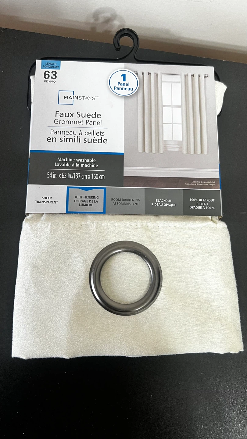 Mainstays Faux Suede Grommet Panel - 63 inch - photo 2