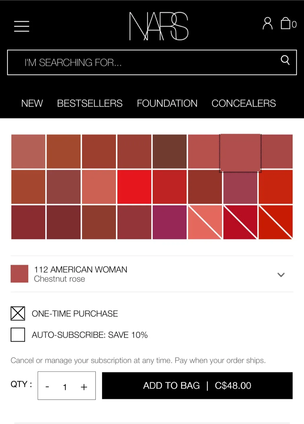 NARS Lipsticks Air Matte, Powermatte, Velvet Matte image indicator(3)