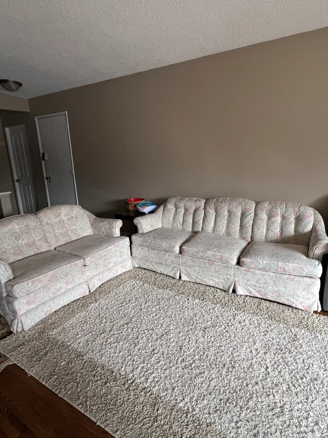 Floral Sofa and Loveseat Set
