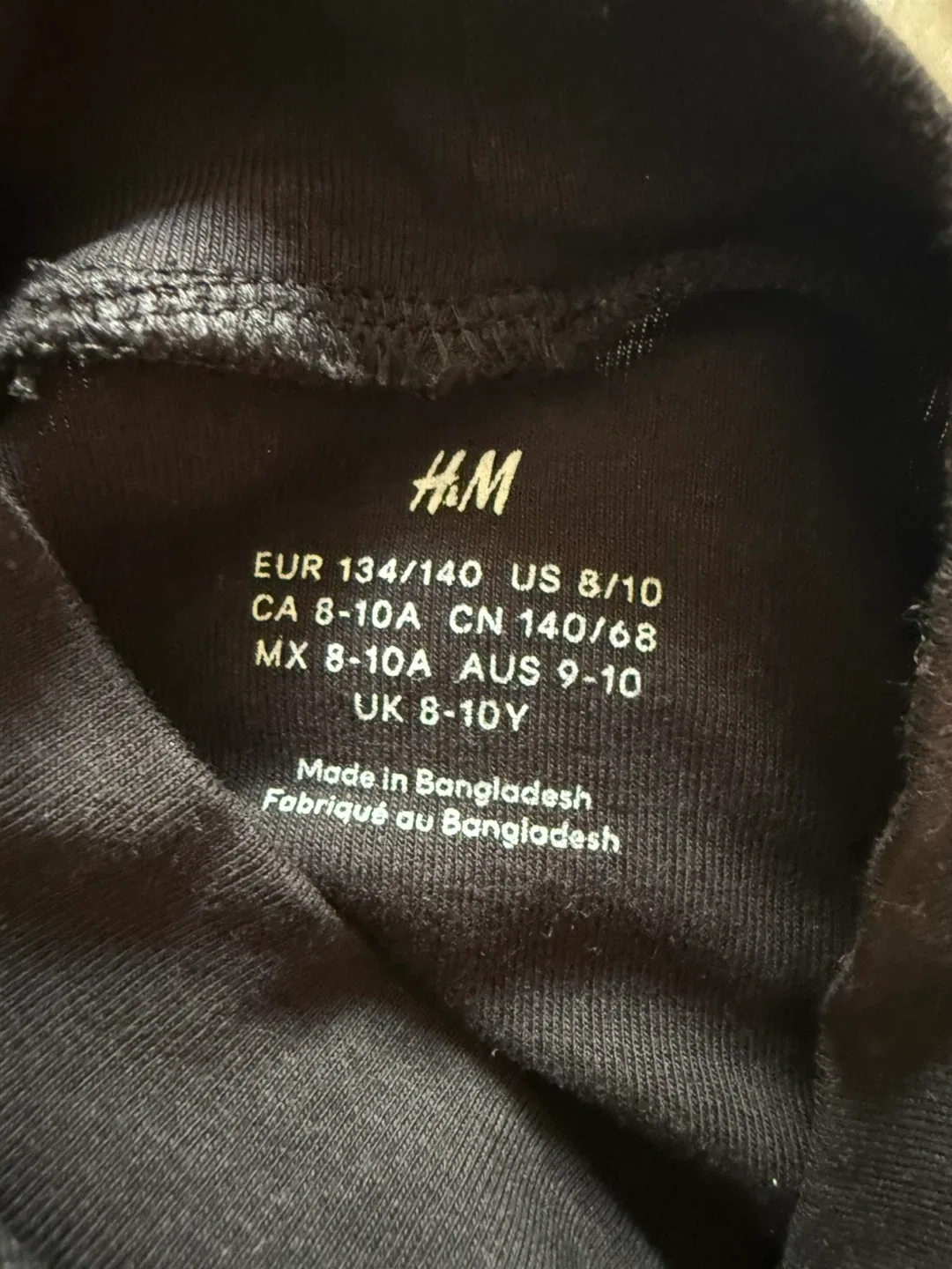 Girls Black turtle neck Long Sleeve Top size 8/10 CA image indicator(2)