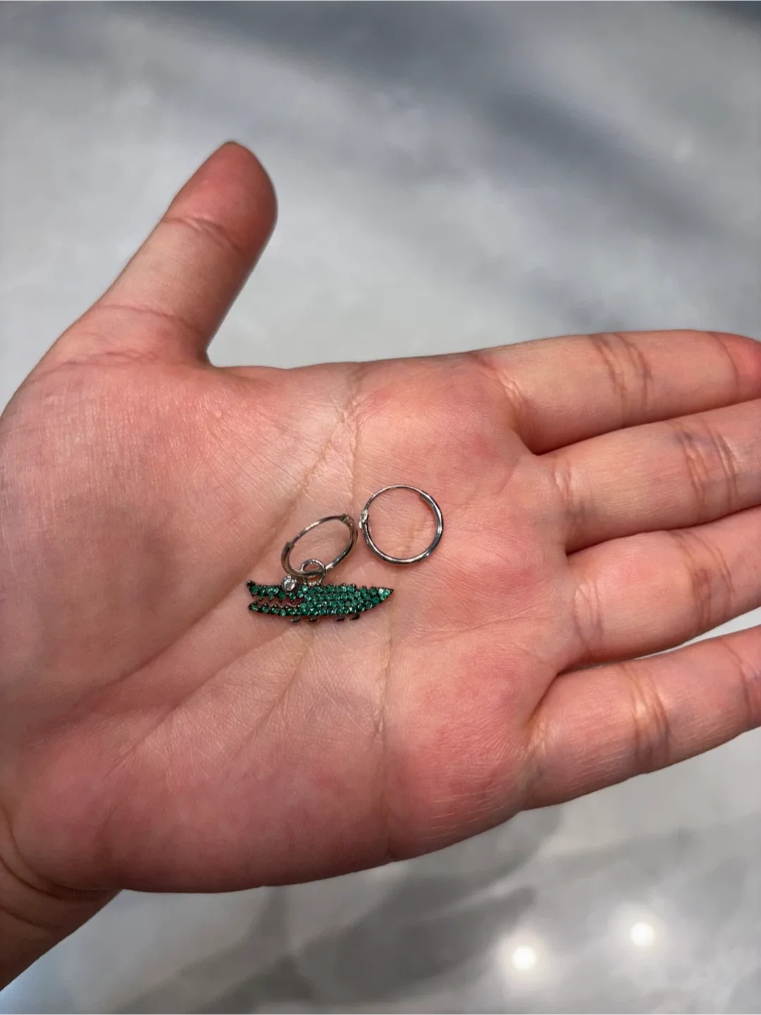 Green Alligator Earrings thumbnail