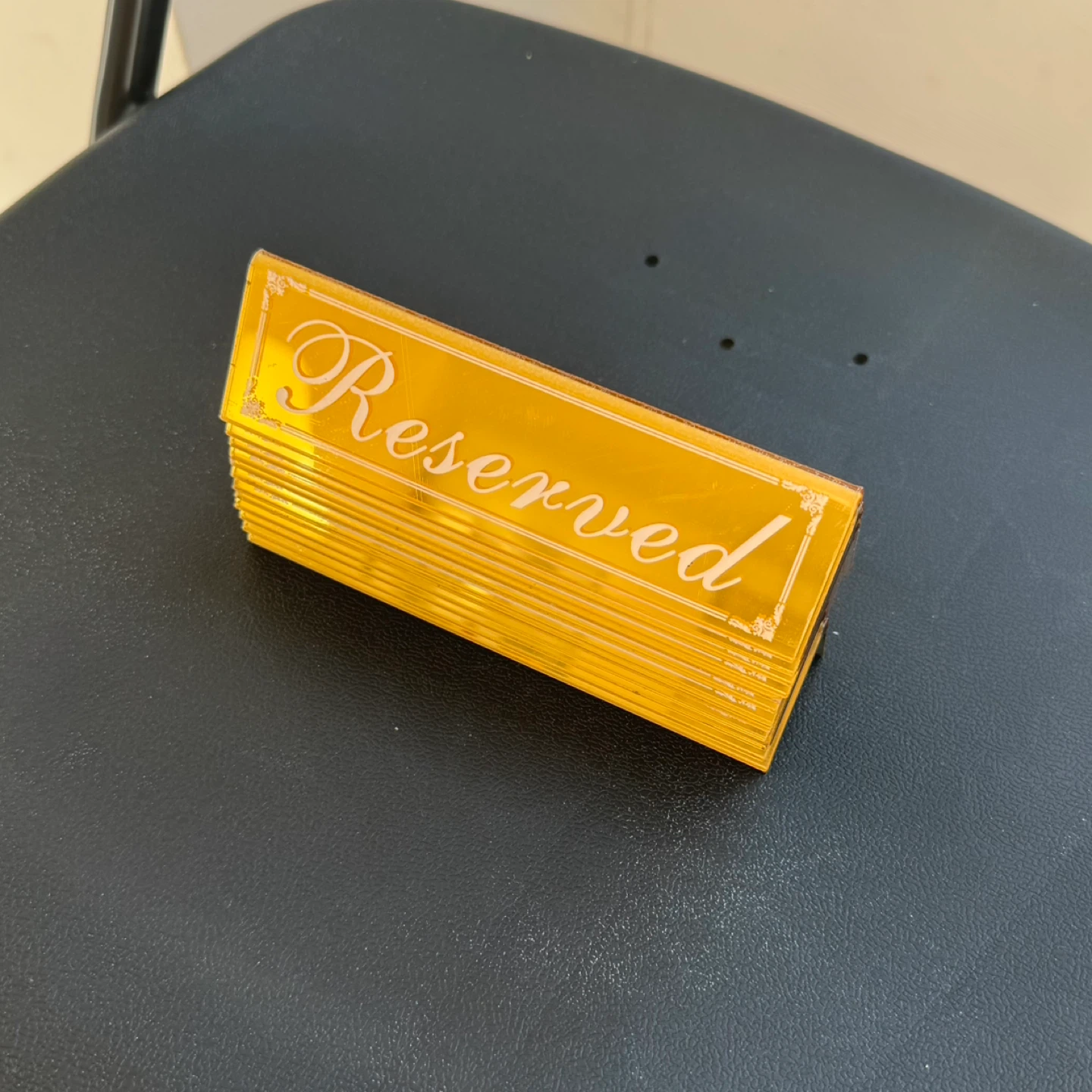 12 Gold Reserved Table Signs