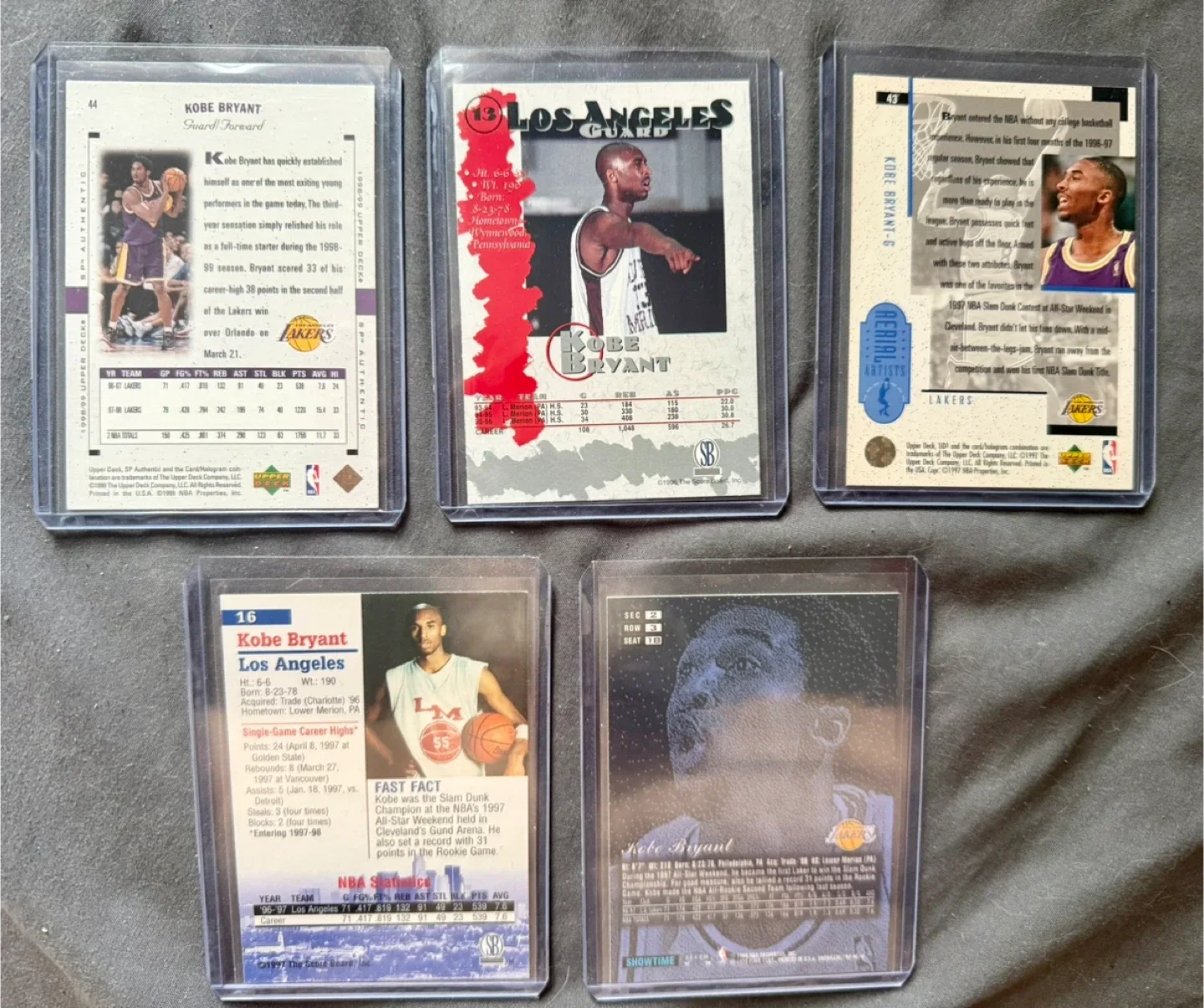 5 Kobe Bryant Cards NBA image indicator(2)