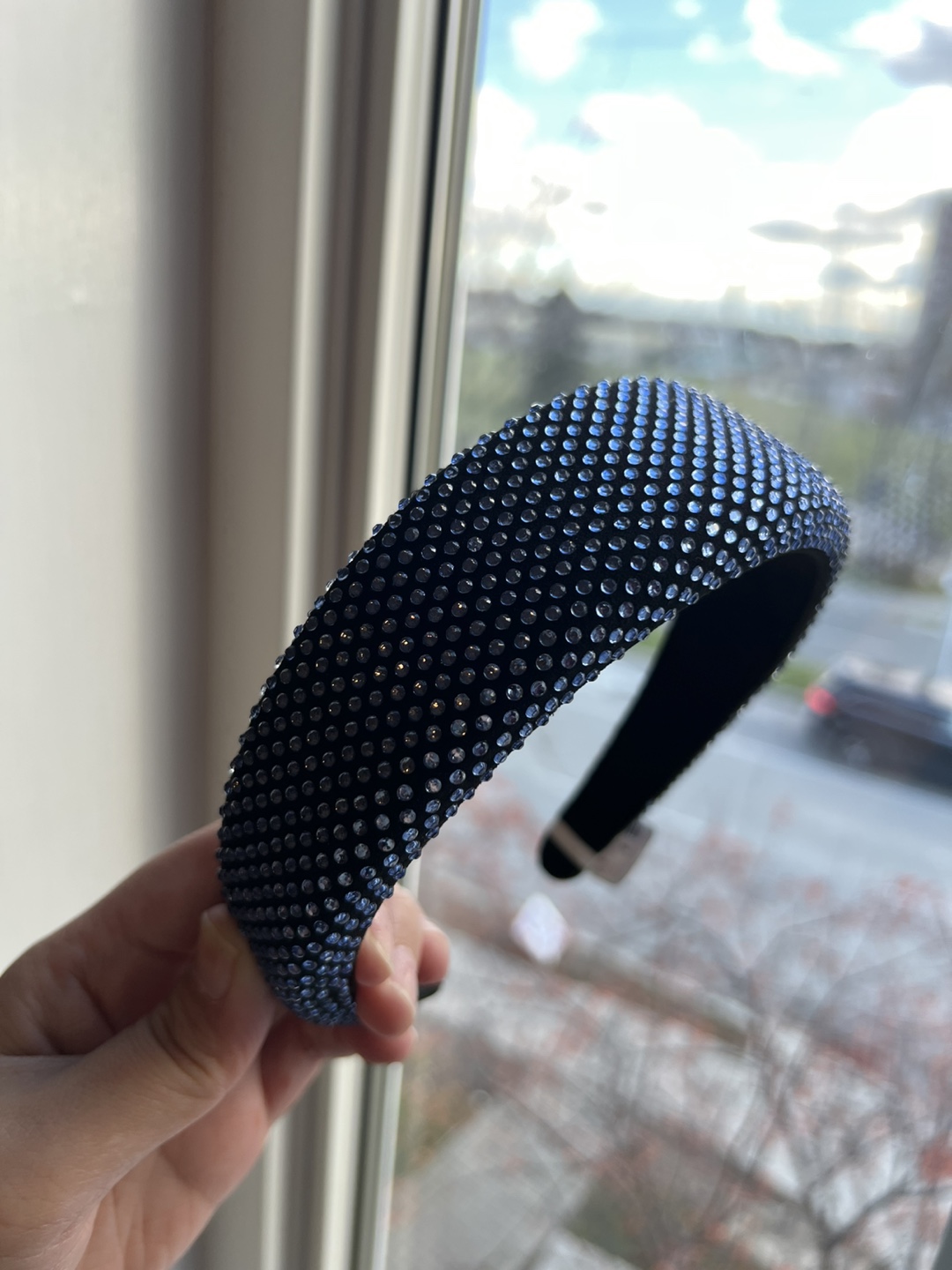 Blue Beaded Headband - New