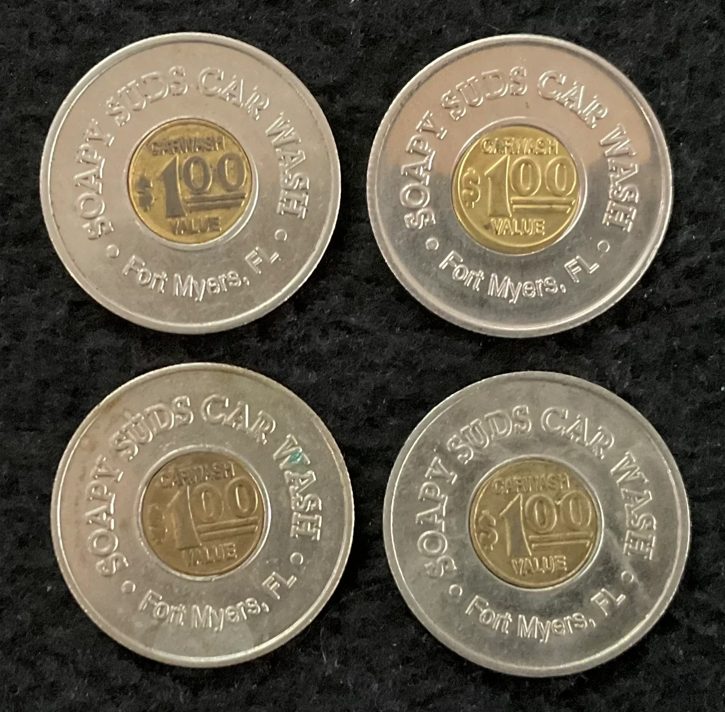Car Wash Tokens (4) - Soapy Suds Fort Myers, Fla. image indicator(3)