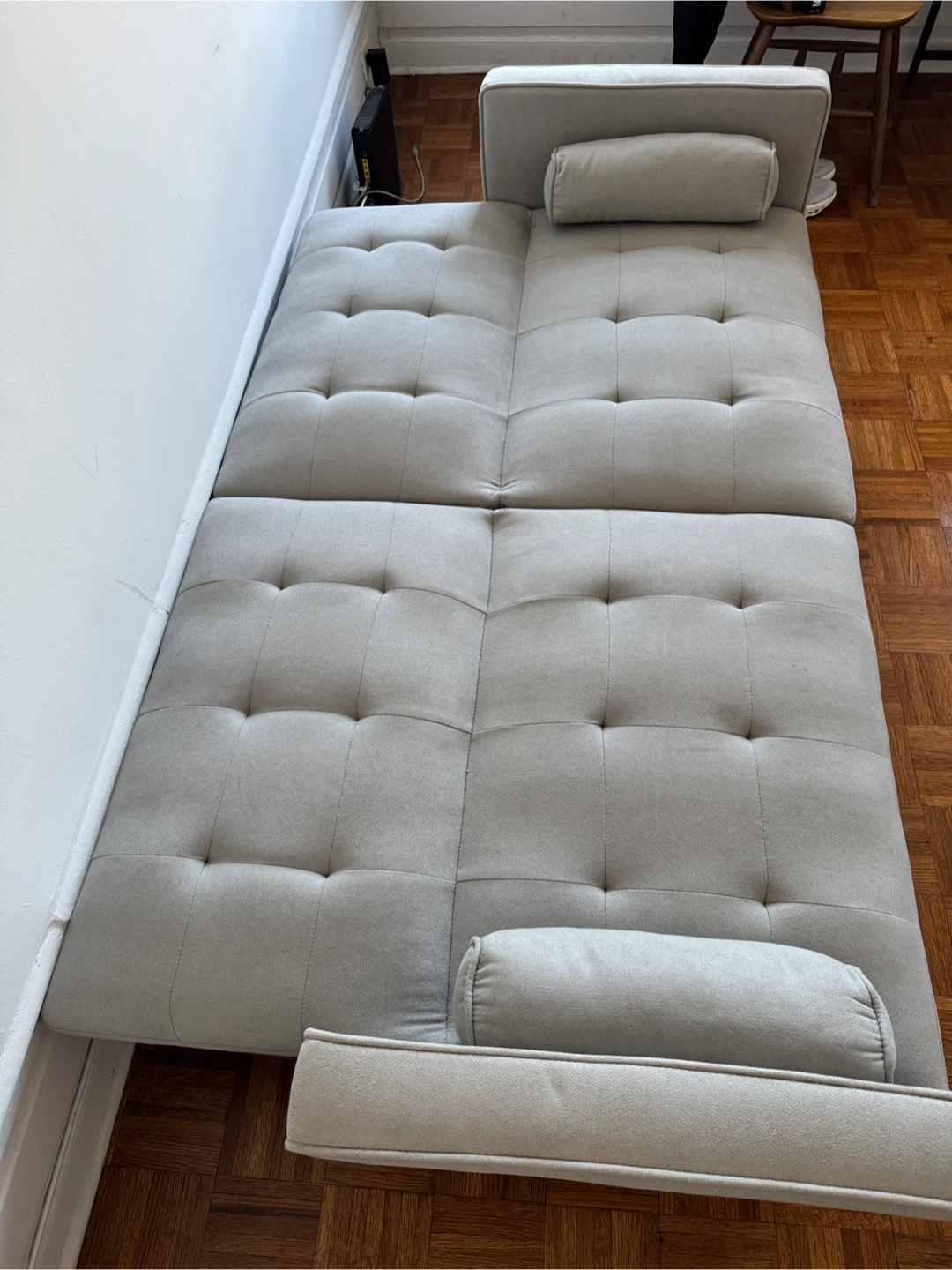 Light Beige Futon Sofa Bed - photo 4