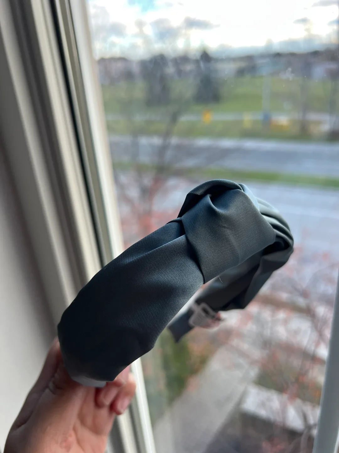 Grey Knotted Headband