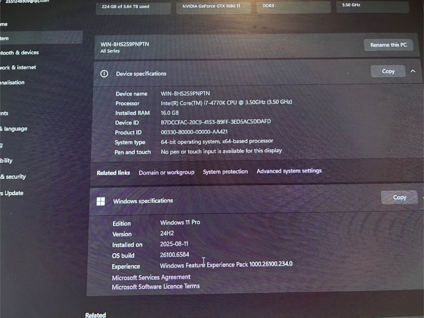 Cooler Master PC Tower - Intel i7 4770K, 16GB RAM, GTX 1080 Ti - photo 4