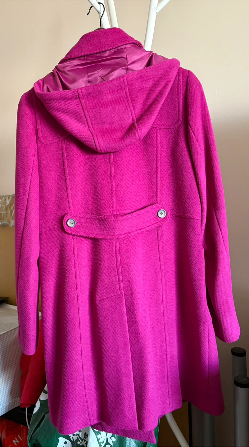 NEW TABLOTS Magenta Wool Coat / Size 6 - photo 3