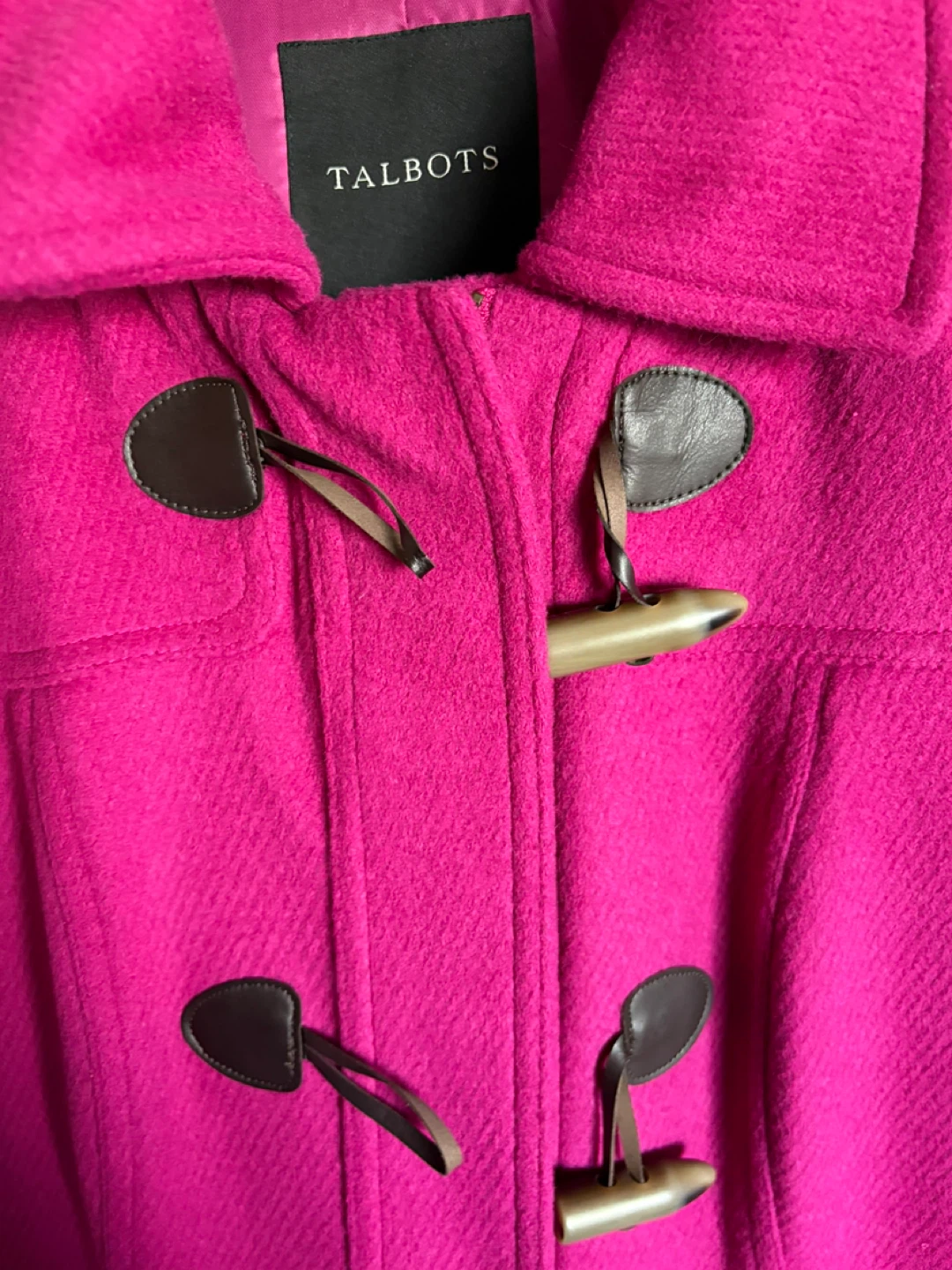 NEW TABLOTS Magenta Wool Coat / Size 6 - photo 5