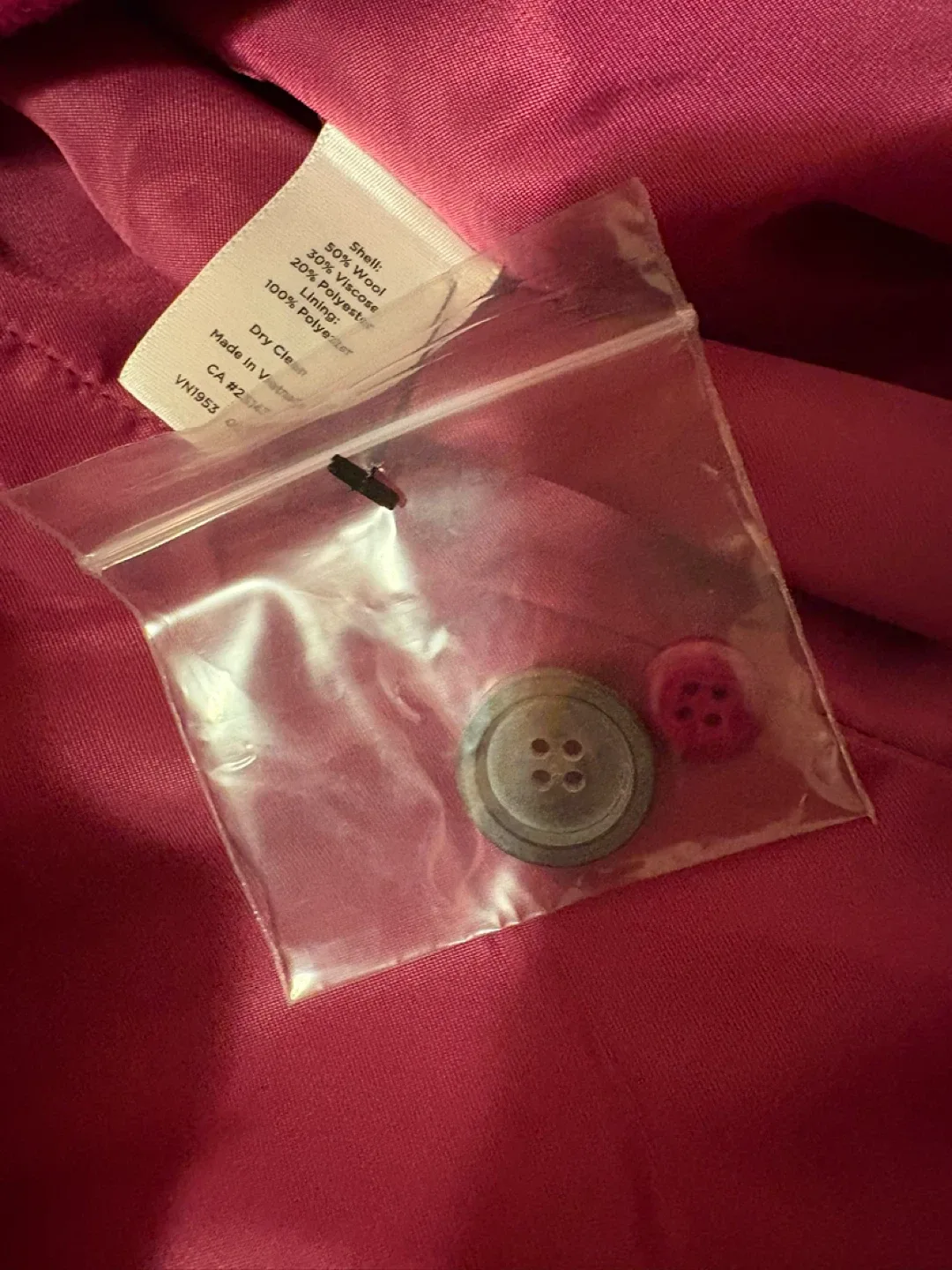 NEW TABLOTS Magenta Wool Coat / Size 6 image indicator(8)