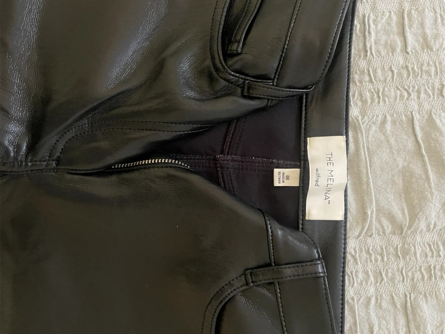 Aritzia Wilfred Melina Pant, Size 00, Black leather - photo 2