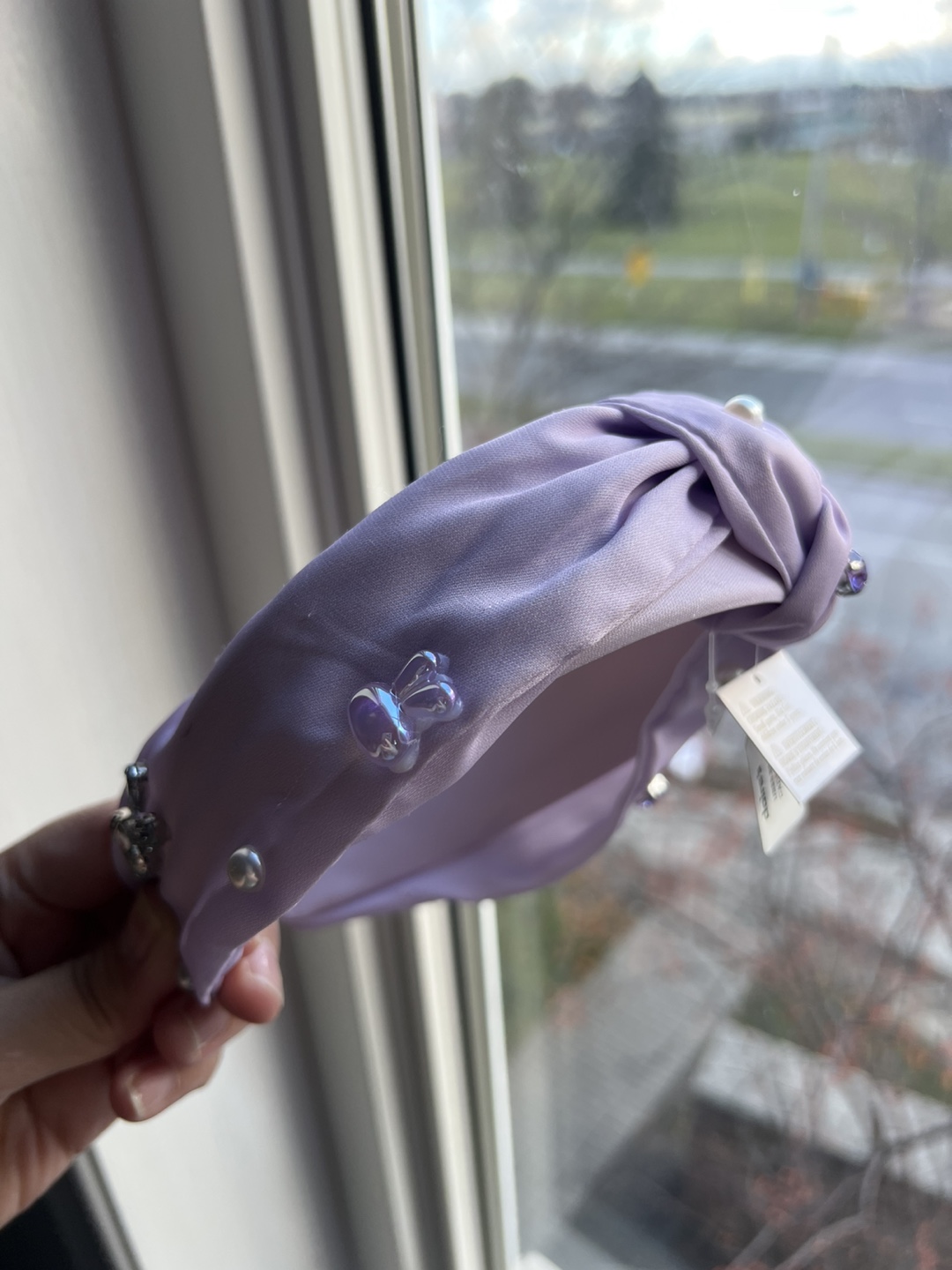 Lilac Padded Headband with Embellishments - photo 2