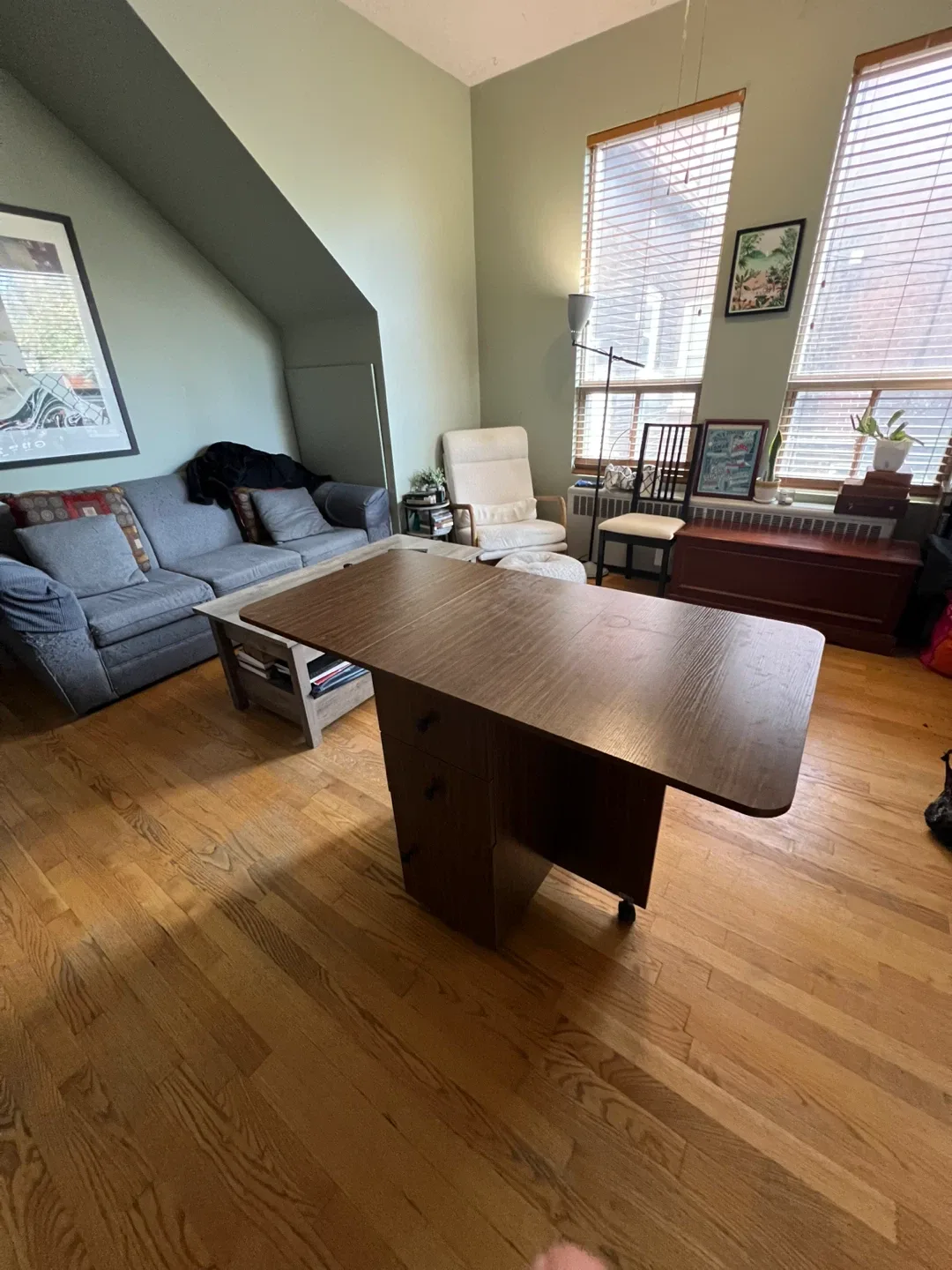 Foldable Dining Table, Rolling Kitchen Table image indicator(3)