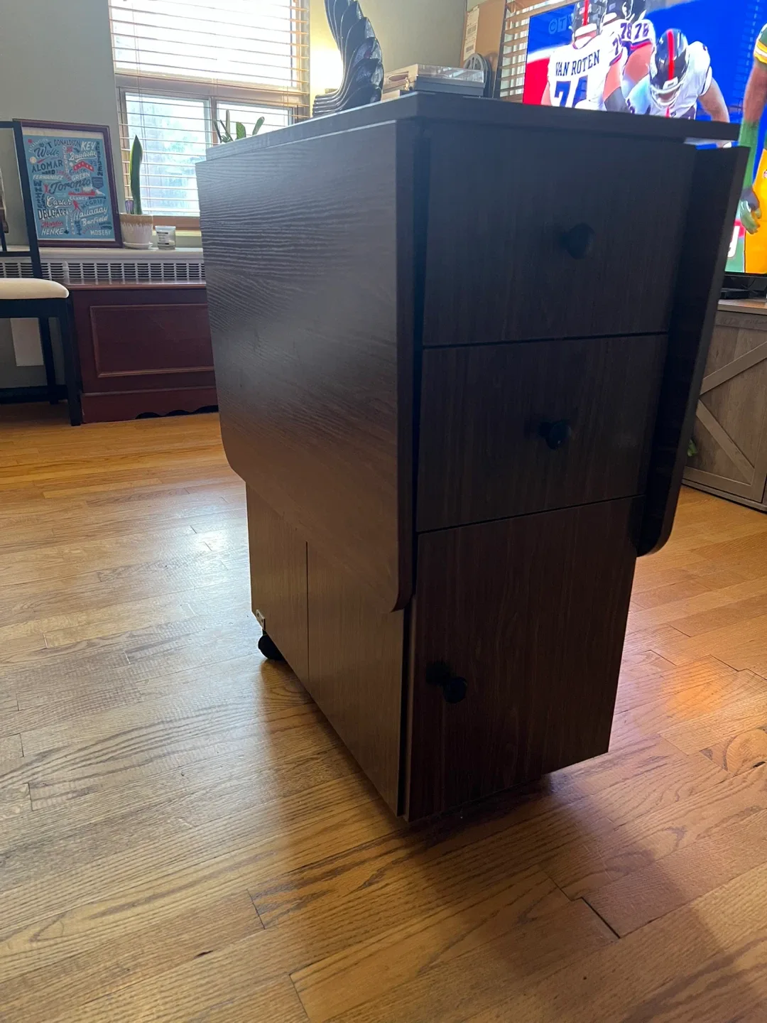 Foldable Dining Table, Rolling Kitchen Table image indicator(2)