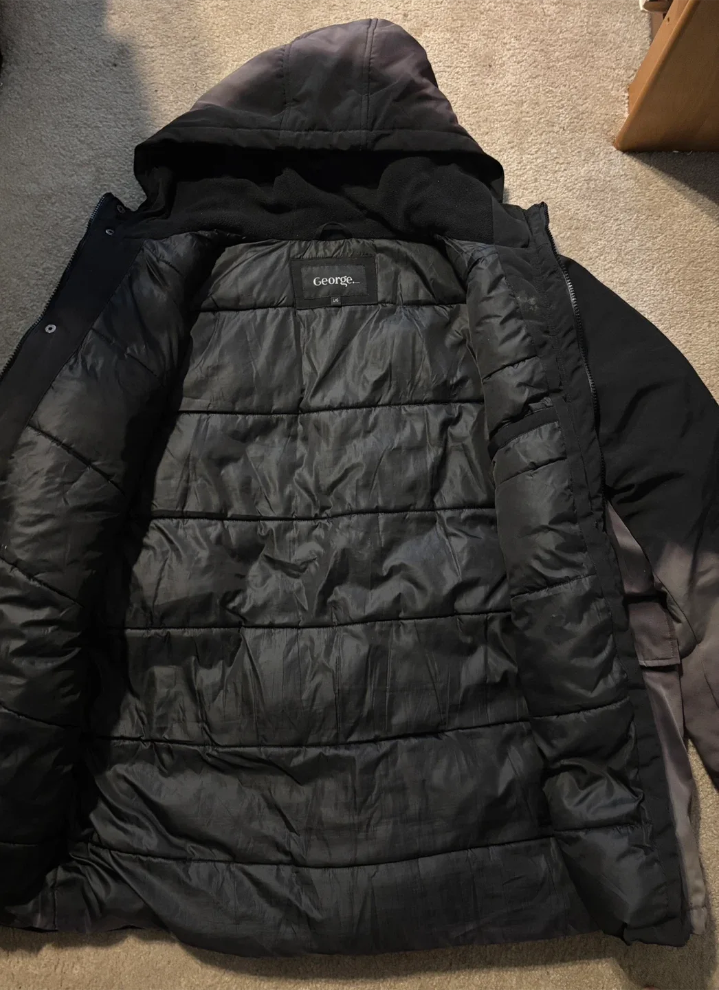 Black and Grey Winter Coat (size L) by George image indicator(4)