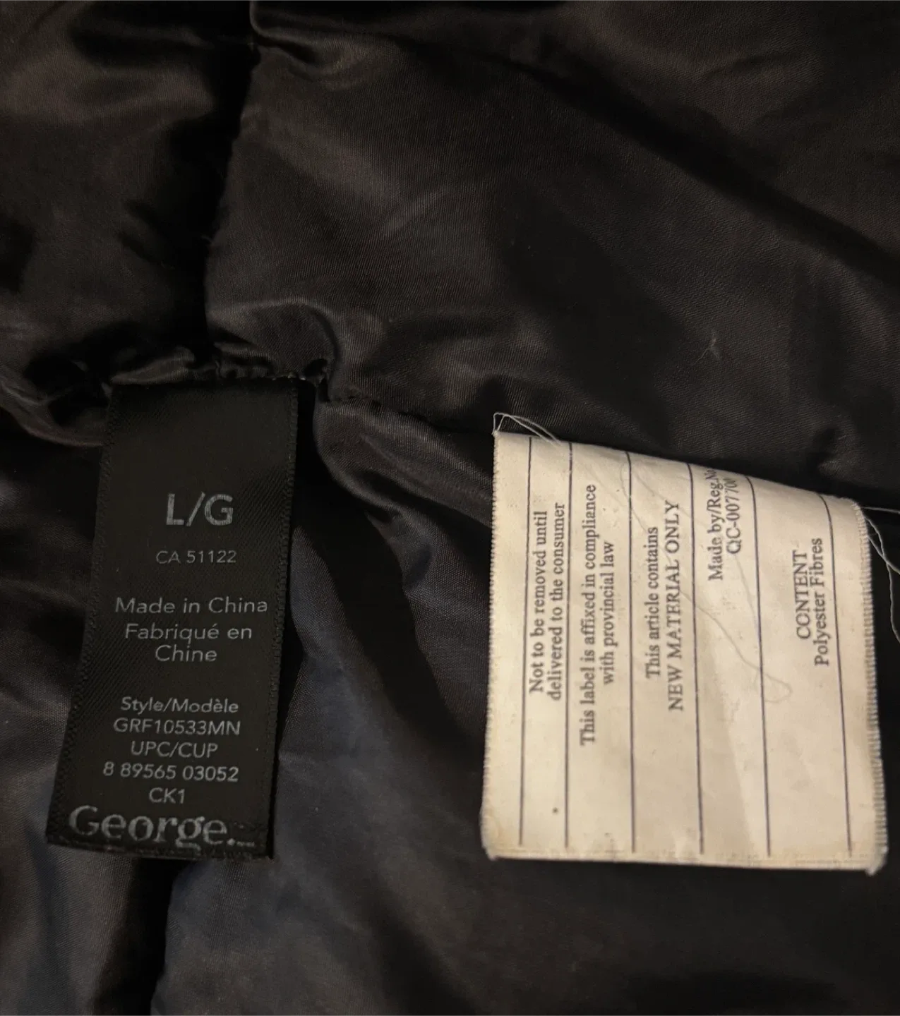 Black and Grey Winter Coat (size L) by George image indicator(6)