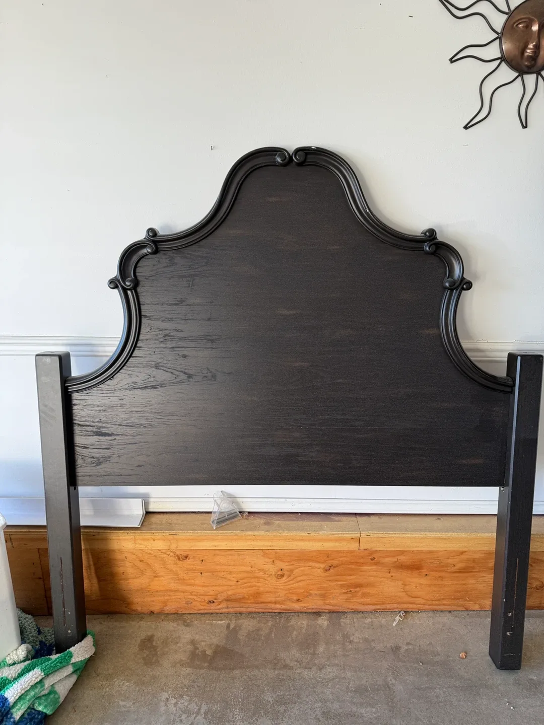 Black Wood Headboard