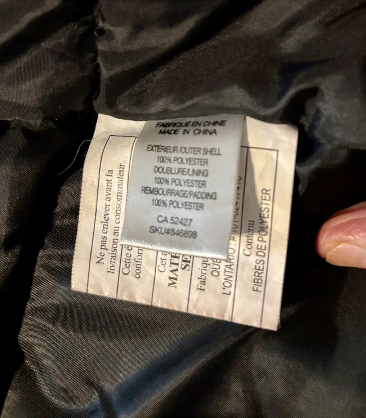 Mountain Ridge Black Winter Jacket - Size L image indicator(6)