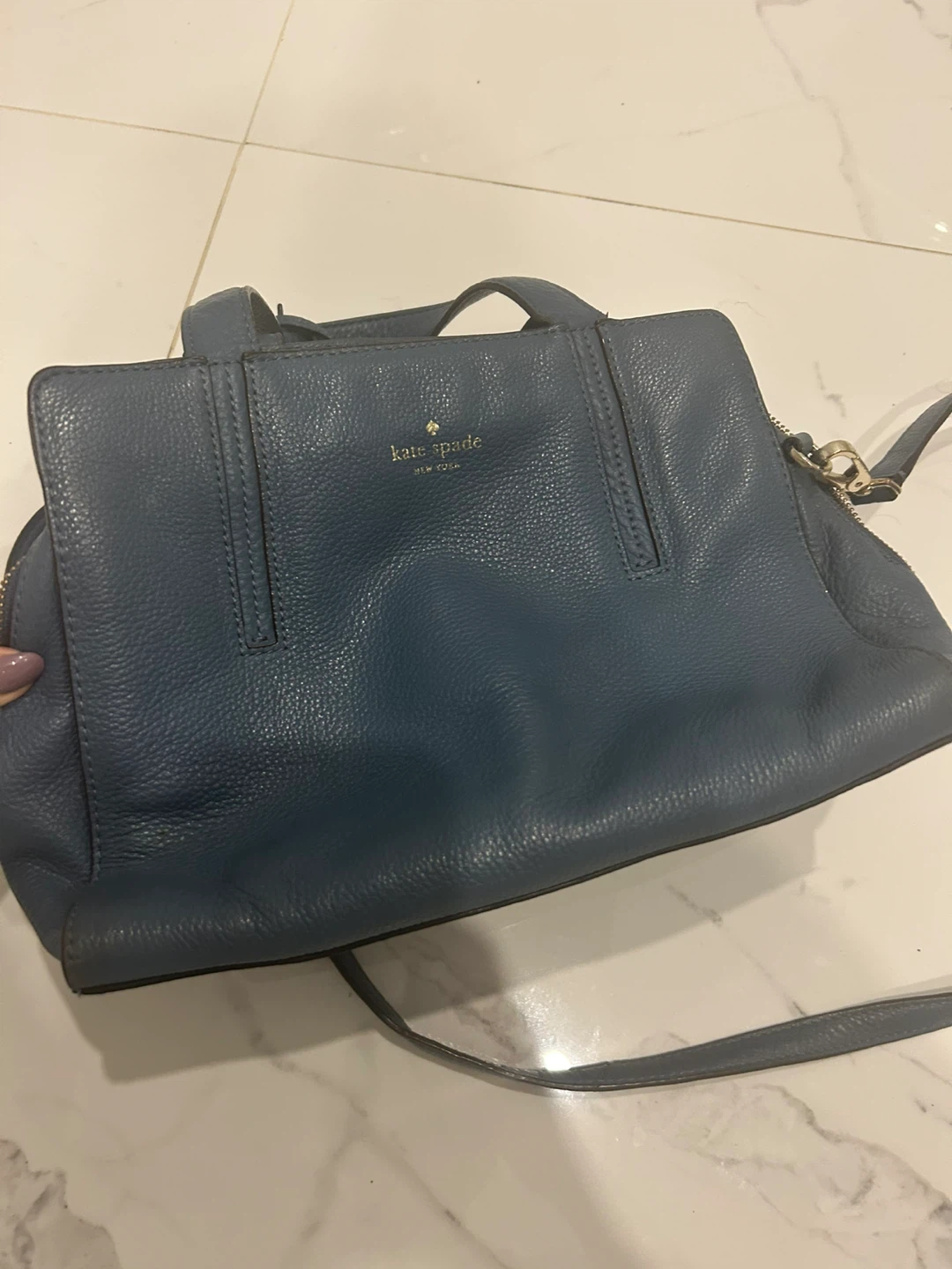 Kate Spade Blue Leather Satchel