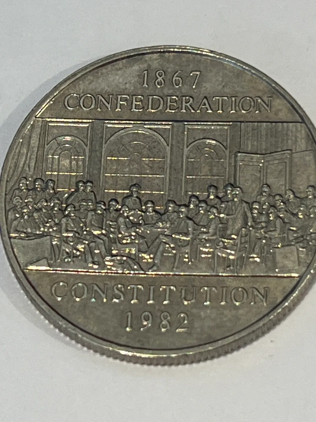1867-1982 Confederation Constitution CANADA Nickel DOLLAR Coin image indicator(2)