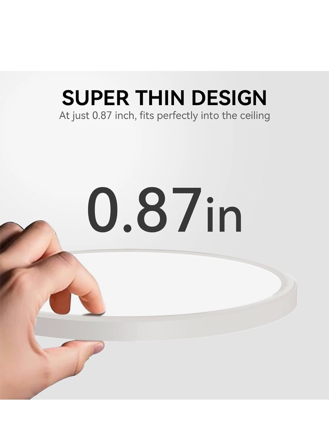 12 inch LED Ceiling Light, 5000K Daylight 6 pack - photo 5