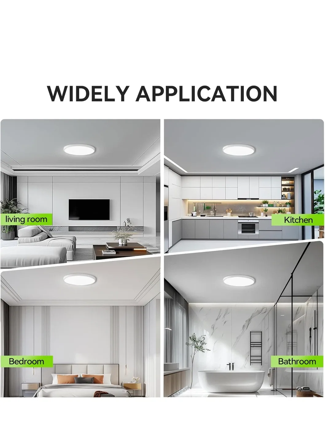 12 inch LED Ceiling Light, 5000K Daylight 6 pack image indicator(7)