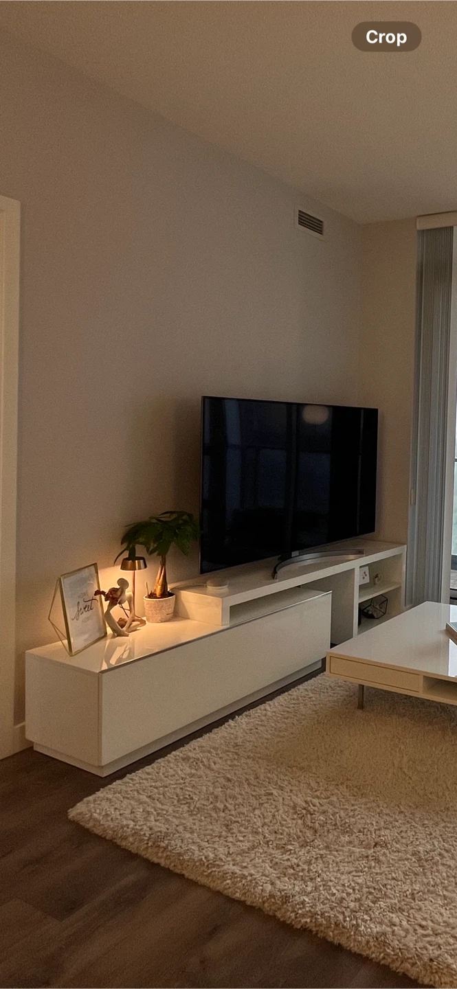 White TV Stand/Entertainment Unit (TV not for sale)