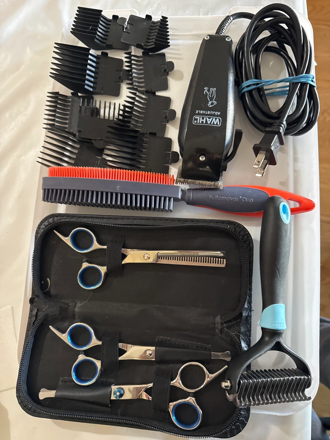 Dog Grooming Kit: Wahl Clipper, Brushes, Scissors - photo 2