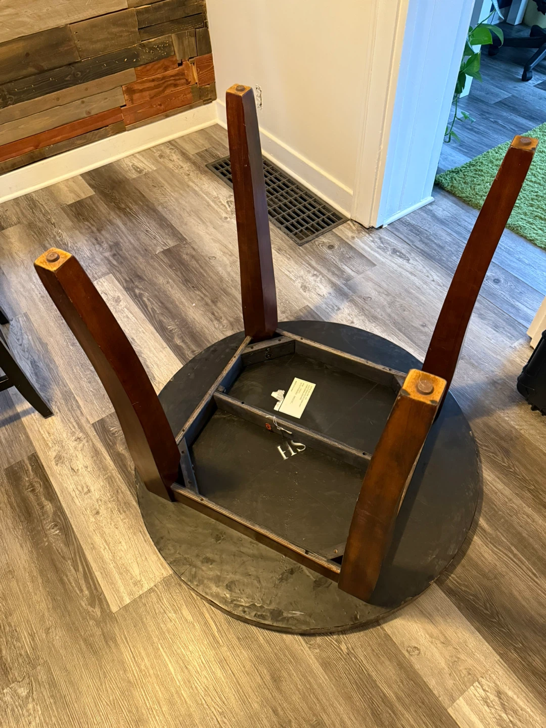 Round Dining Table with 4 Chairs - Brown - photo 3