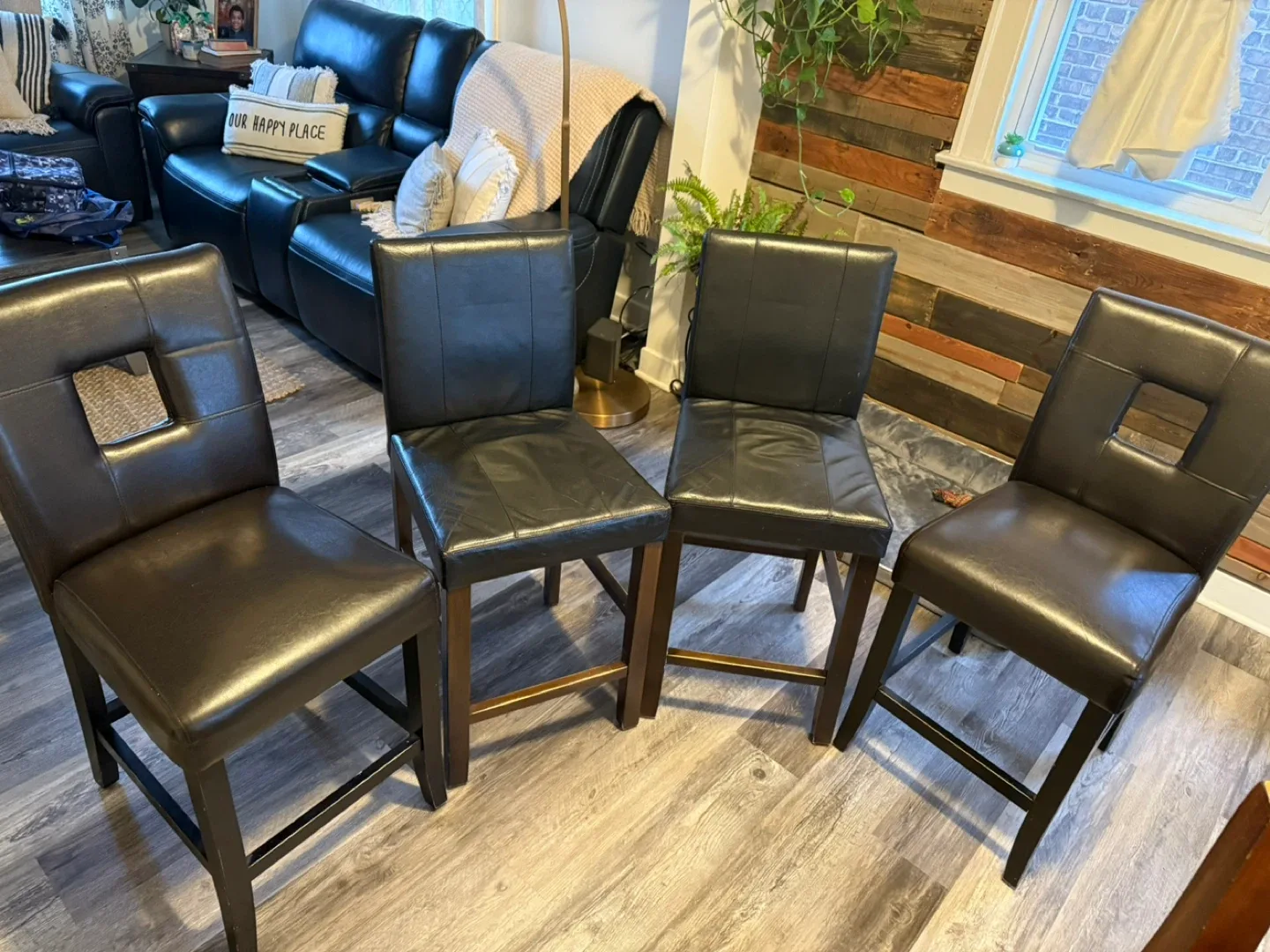 Round Dining Table with 4 Chairs - Brown image indicator(8)