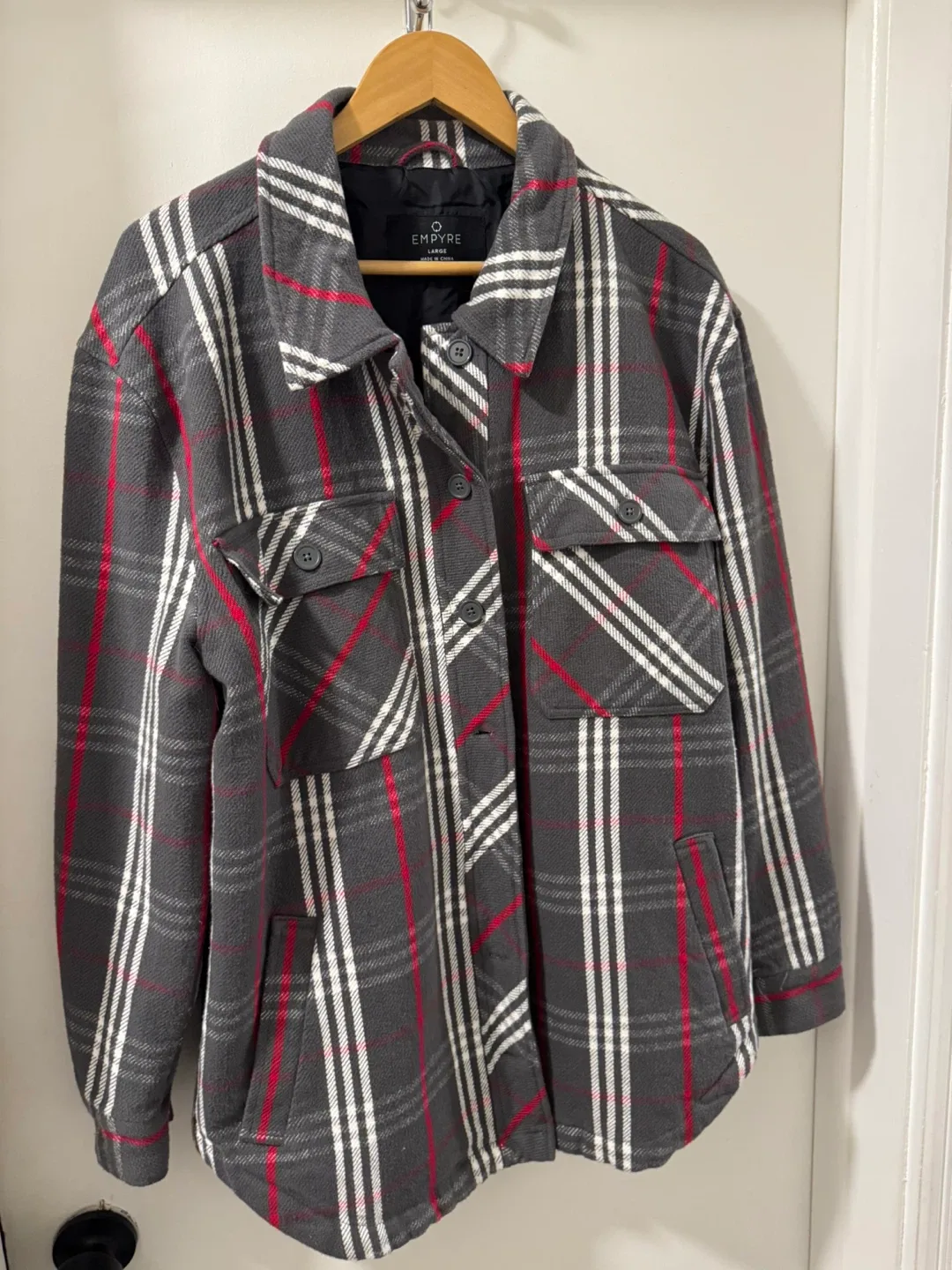 Empyre Plaid Shacket - Size Large