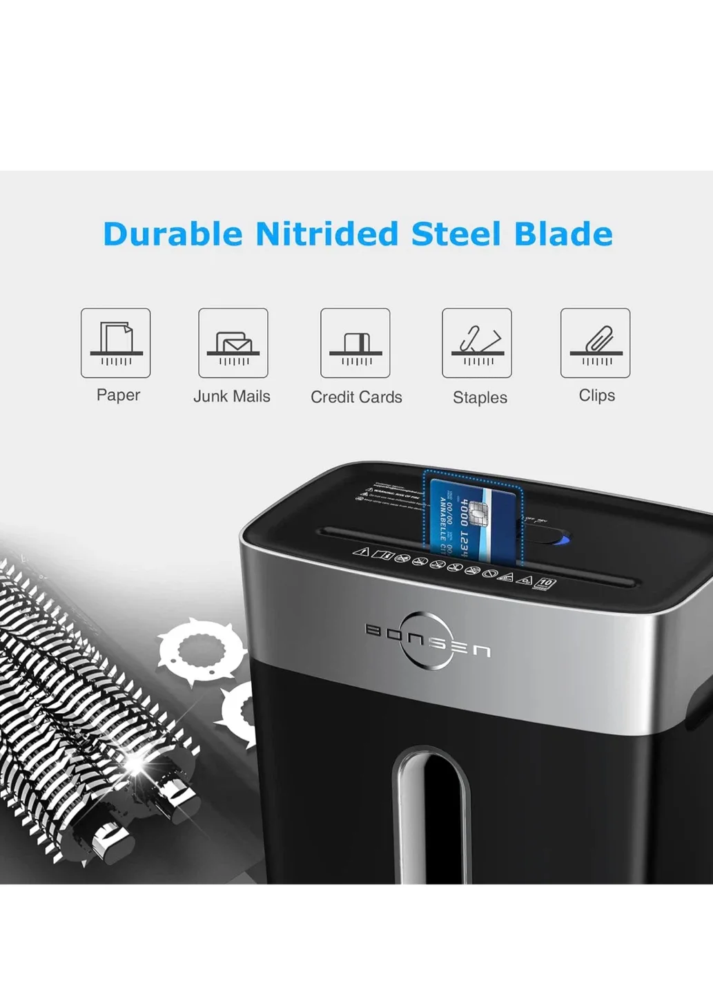 BONSEN Paper Shredder for Home Office image indicator(3)